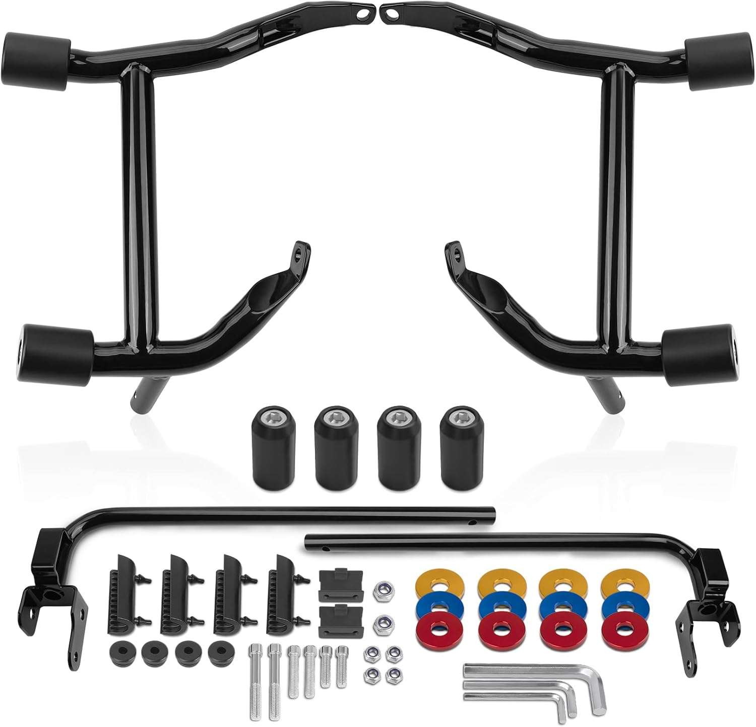 Saddlebag Guards Crash Bars Tip-Over Bar Rails Rear Saddlebag Support Bracket Protection Kit for Harley Touring Road King Street/Road/Electra Glide Ultra Classic Ultra Limited 2014-2025 image number 4