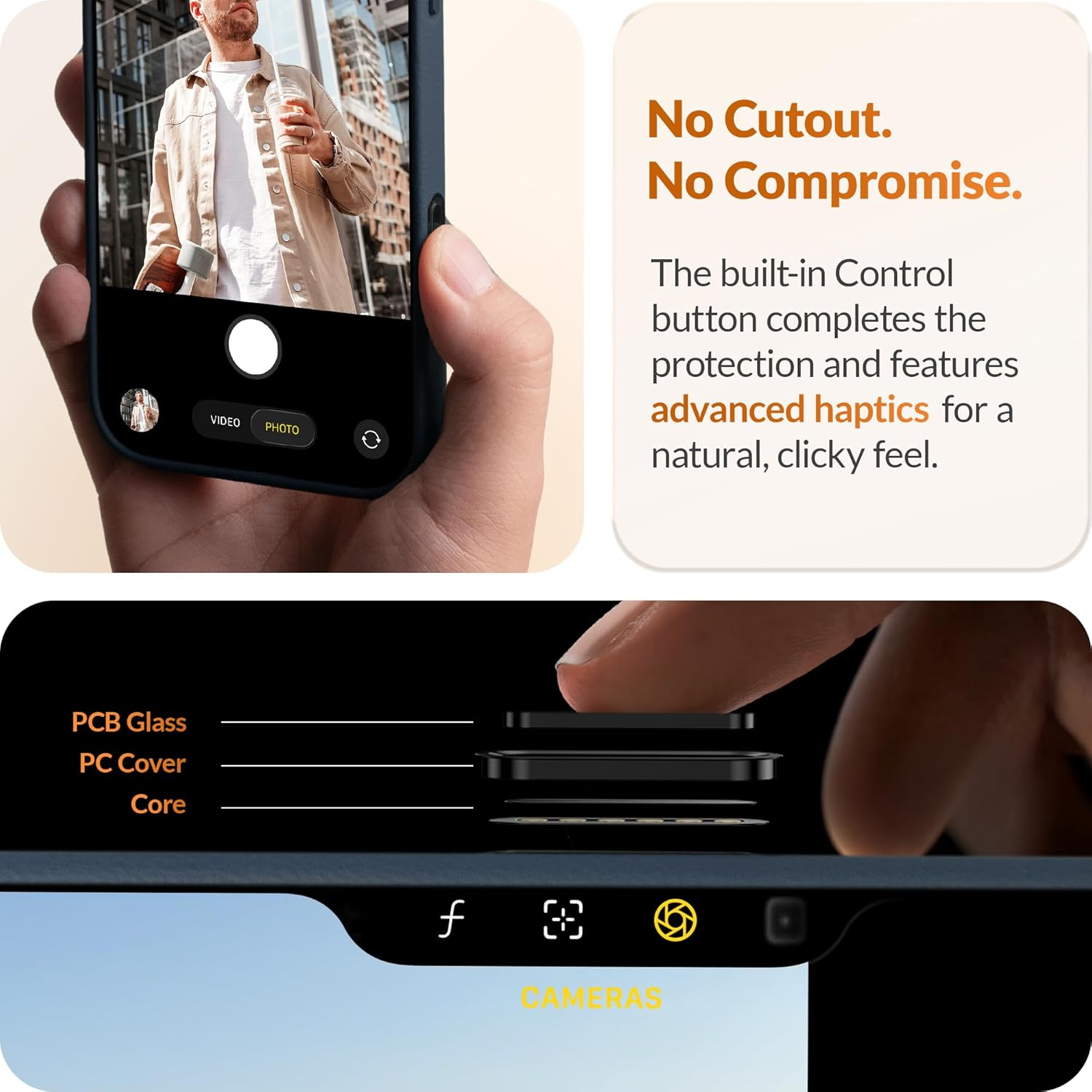 LONLI Classic | Gold-Rated Leather - European Genuine Vele Leather Case for Iphone 17 Pro - [Built-In Camera Control and Compatible with Magsafe] - Azzurro Blue image number 5