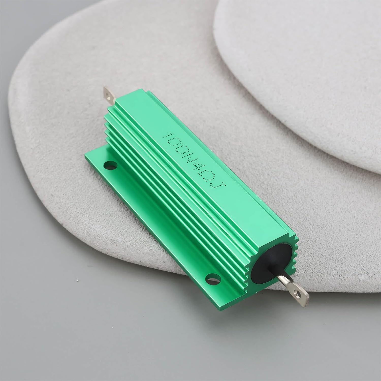 Create Idea 2PCS Aluminum Resistor Load Resistor 100W 4 Ohm for Power Supply Equipment Converter Elevator Green image number 2