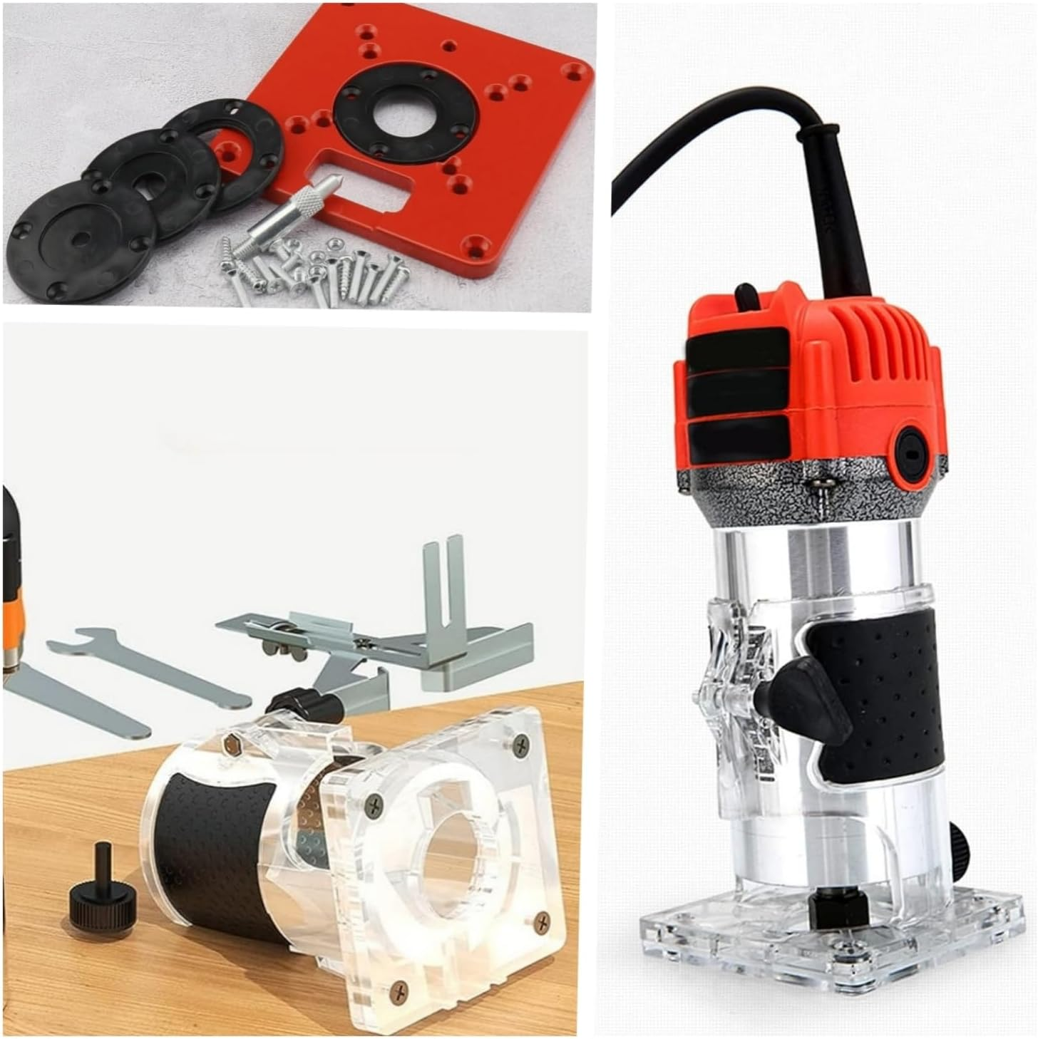 Router Table Insert Plate Aluminum Alloy Compatible with Makita Routers Trimming Machine Flip Board Woodworking Engraving Machine Accessory 120X120X8Mm