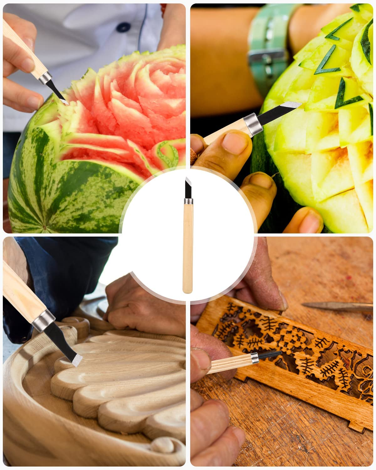 Fiabgum Wood Carving Tools Set, 26 PCS Wood Carving Set, Carving Tools for Wood, Professional Wood Carving Knife Tools Carving Knife Set for Beginners/Professionals, DIY Carving Set with Gloves image number 1