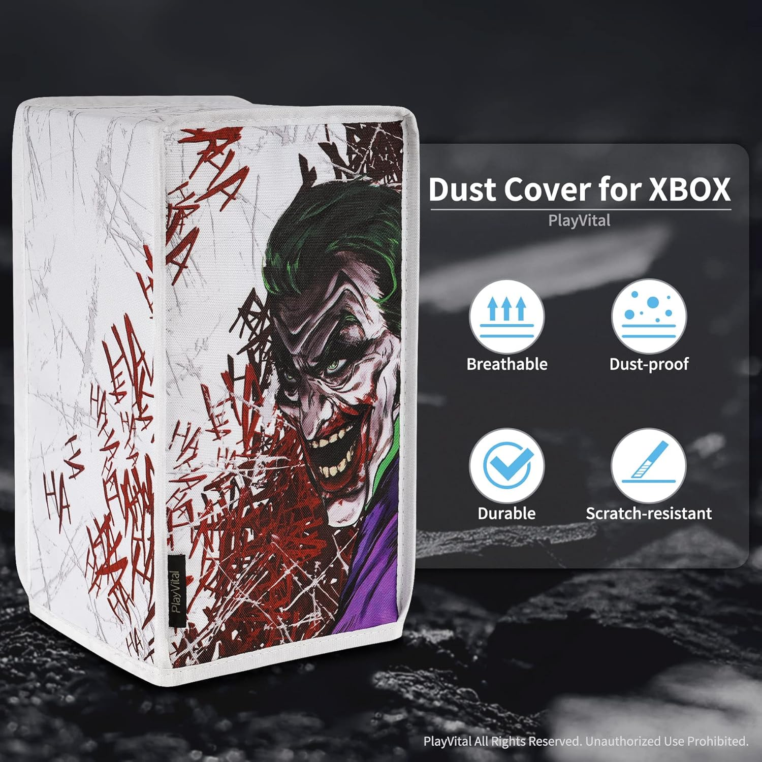 Playvital Nylon Dust Cover for Xbox Series X Console, Soft Neat Lining Dust Guard, anti Scratch Waterproof Cover Sleeve for Xbox Series X Console - Clown Hahaha image number 5