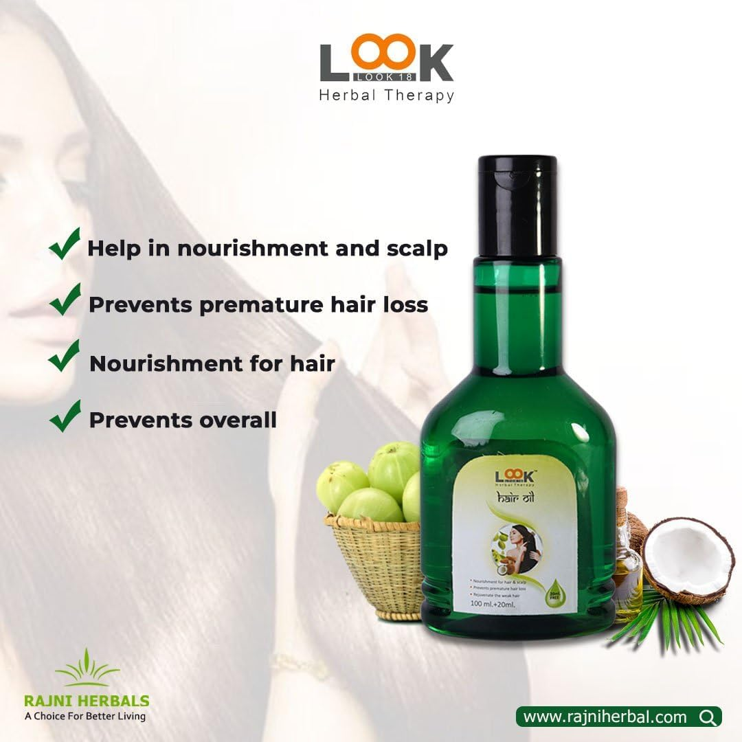 LOOK 18 HERBAL HAIR OIL 120Ml (PACK of 3)