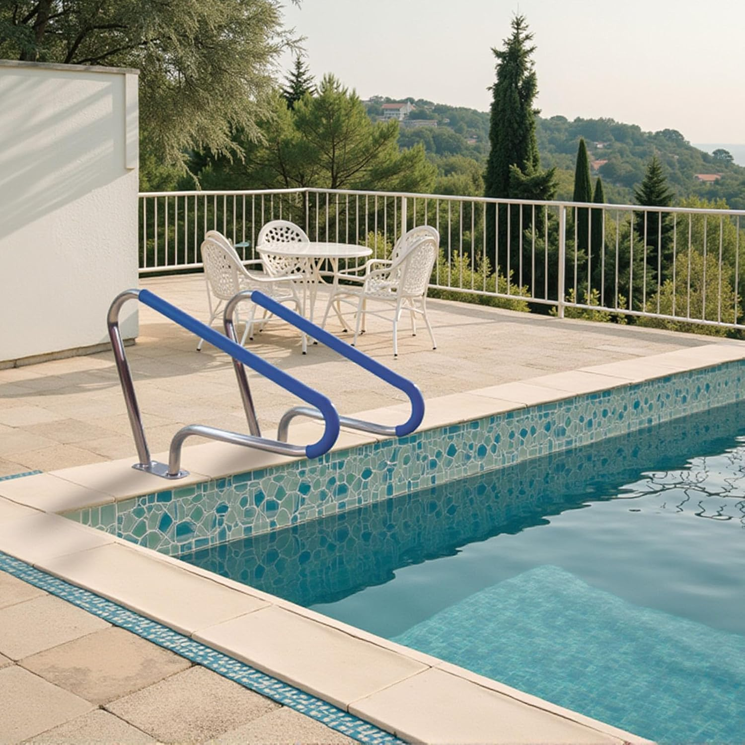 RYPRY 316 Stainless Steel Pool Handrails & Railings for Inground/Above Ground Pools | Saltwater-Resistant, Safety Steps, Brackets & Accessories | Durable Weatherproof Design image number 3