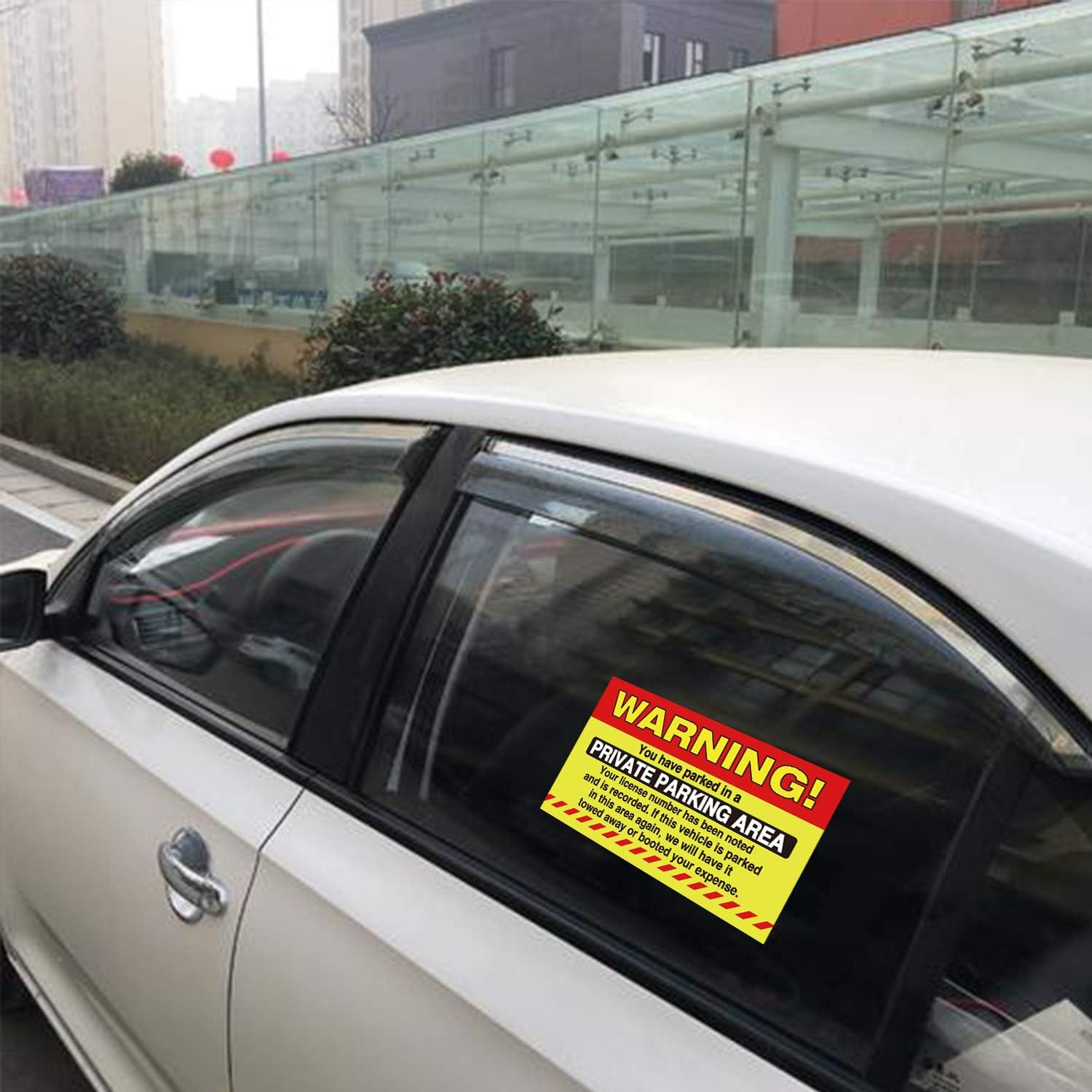 50 Private Parking Stickers, You Have Parked in a Private Parking Area, Reserved No Permit Area Violation Warning Notice Vehicle Is Illegally Parked - Large Size 6 X 9 Inches image number 1