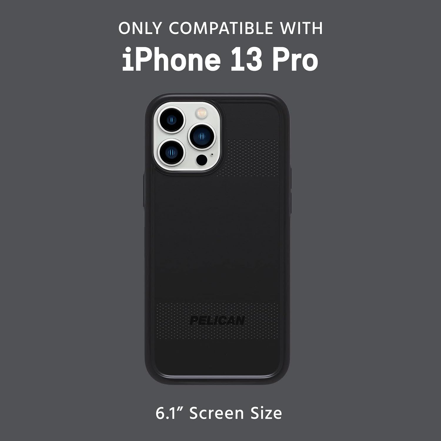 Pelican Iphone13 Pro Protector Case with Antimicrobial Protection, Black - Clear image number 5