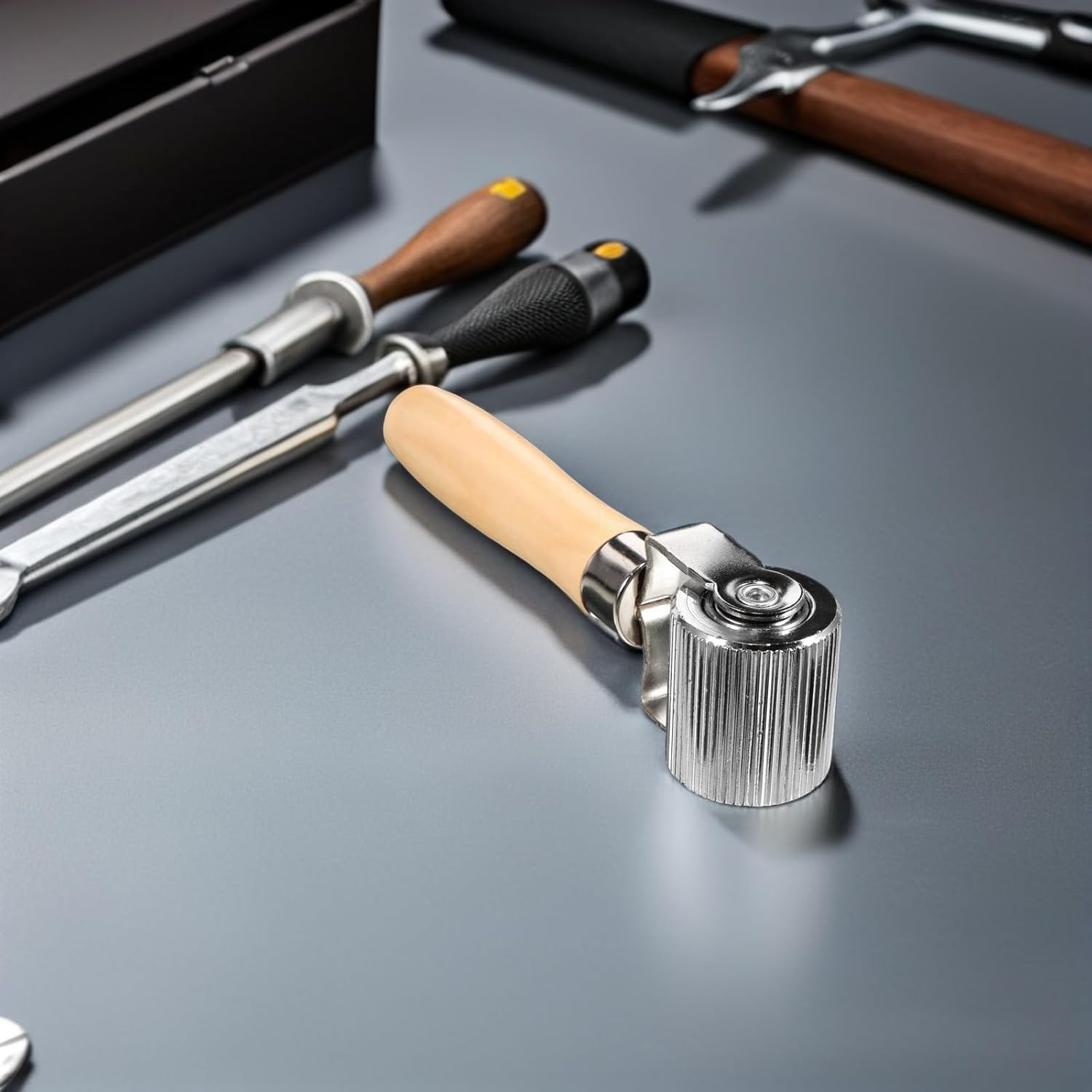 PLAFOPE Metal Tire Repair Roller Tool 44Mm with Bearings for Car and Motorcycle Sound Deadening, Noise Reduction and Seamless Tire Patch Application Tool for Automotive Maintenance image number 4