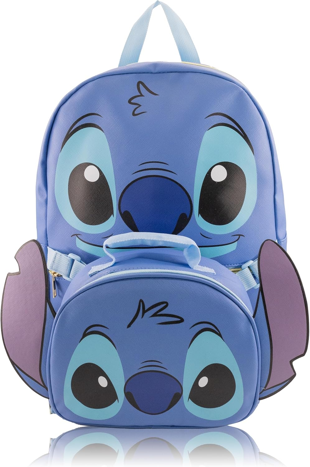 Disney Stitch Backpack with Lunch Box for Girls | Stitch Insulated Lunch Bag Lunch Box for Girls, Boys, Toddlers | Stitch Blue Backpack for School and Reusable Lunchbox image number 5