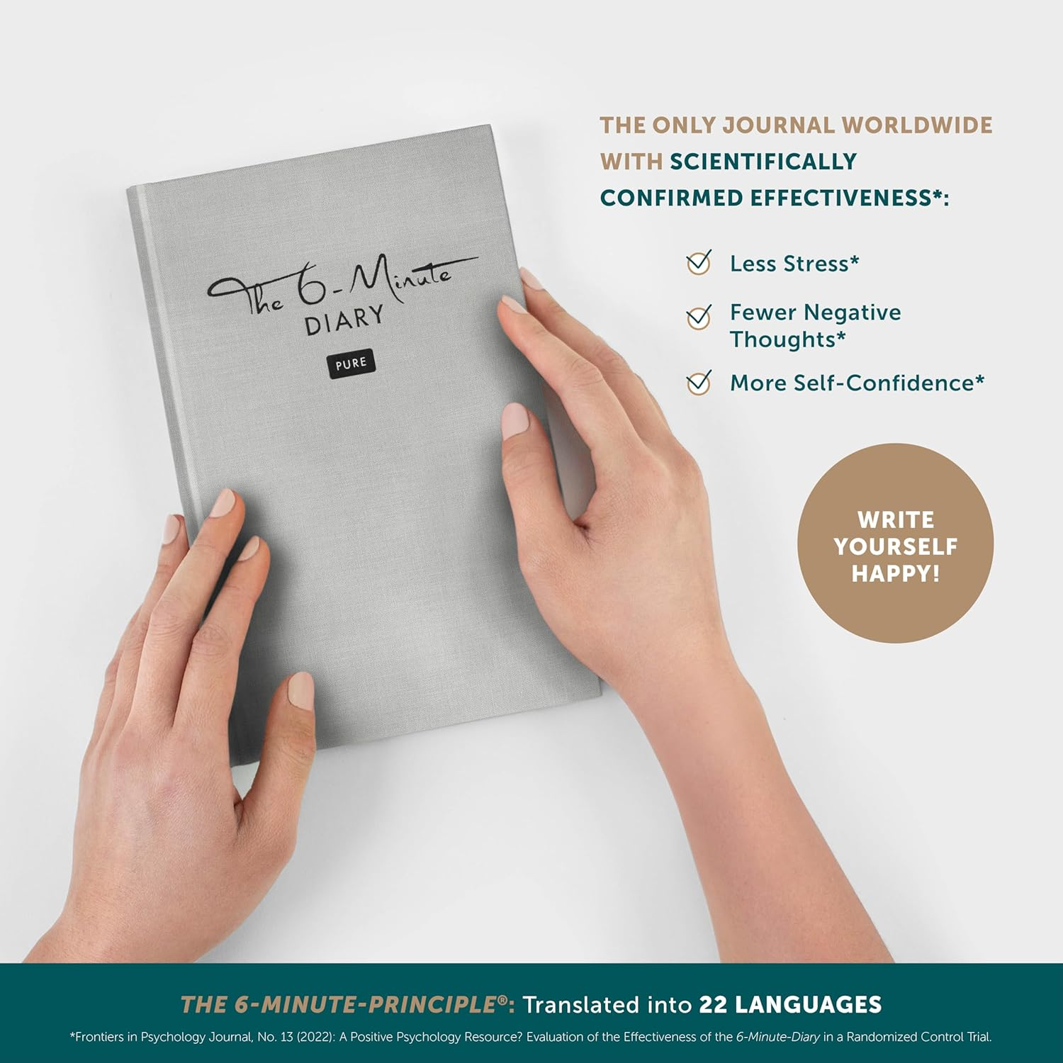 6-Minute Diary Pure &ndash; 3-Million User Gratitude Journal for Women with Prompts &ndash; Guided Self Care Journal Based on Positive Psychology &ndash; Daily Manifestation Journal for Self-Love & Mindfulness image number 2