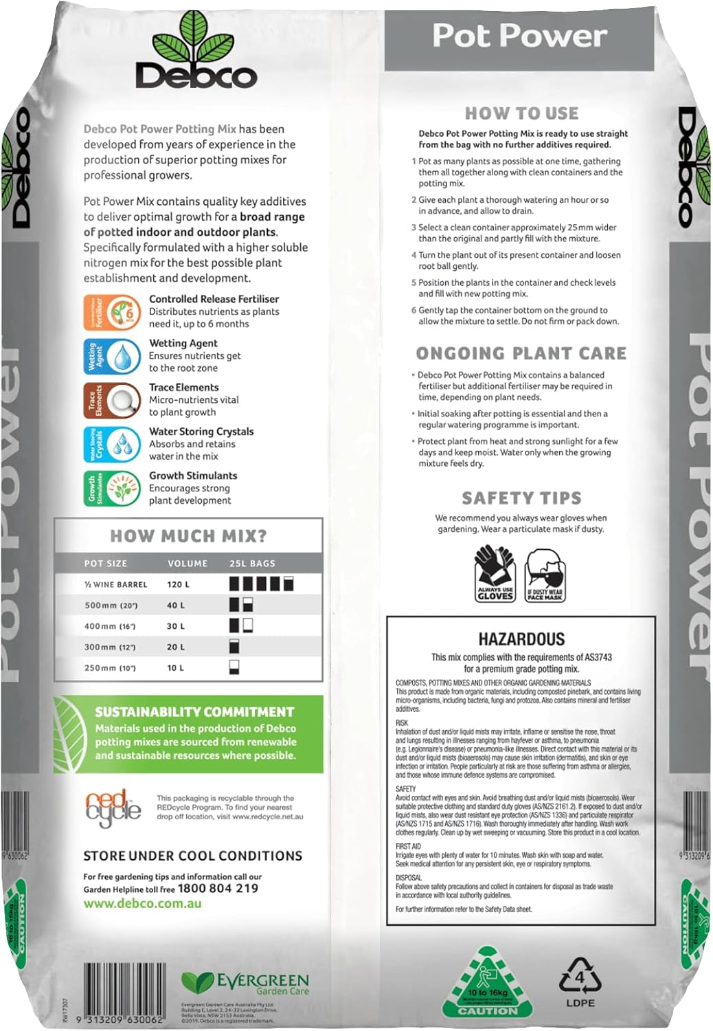 Debco Pot Power Potting Mix Fertiliser, 25 Litre image number 1