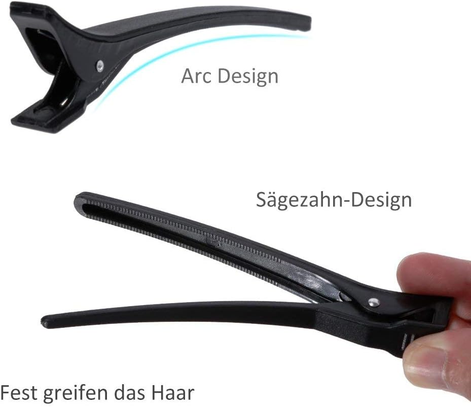 Set of 6 Combi Clips Hair Clips Hair Clips Hair Clip Section Clips Combi Plastic Black image number 5