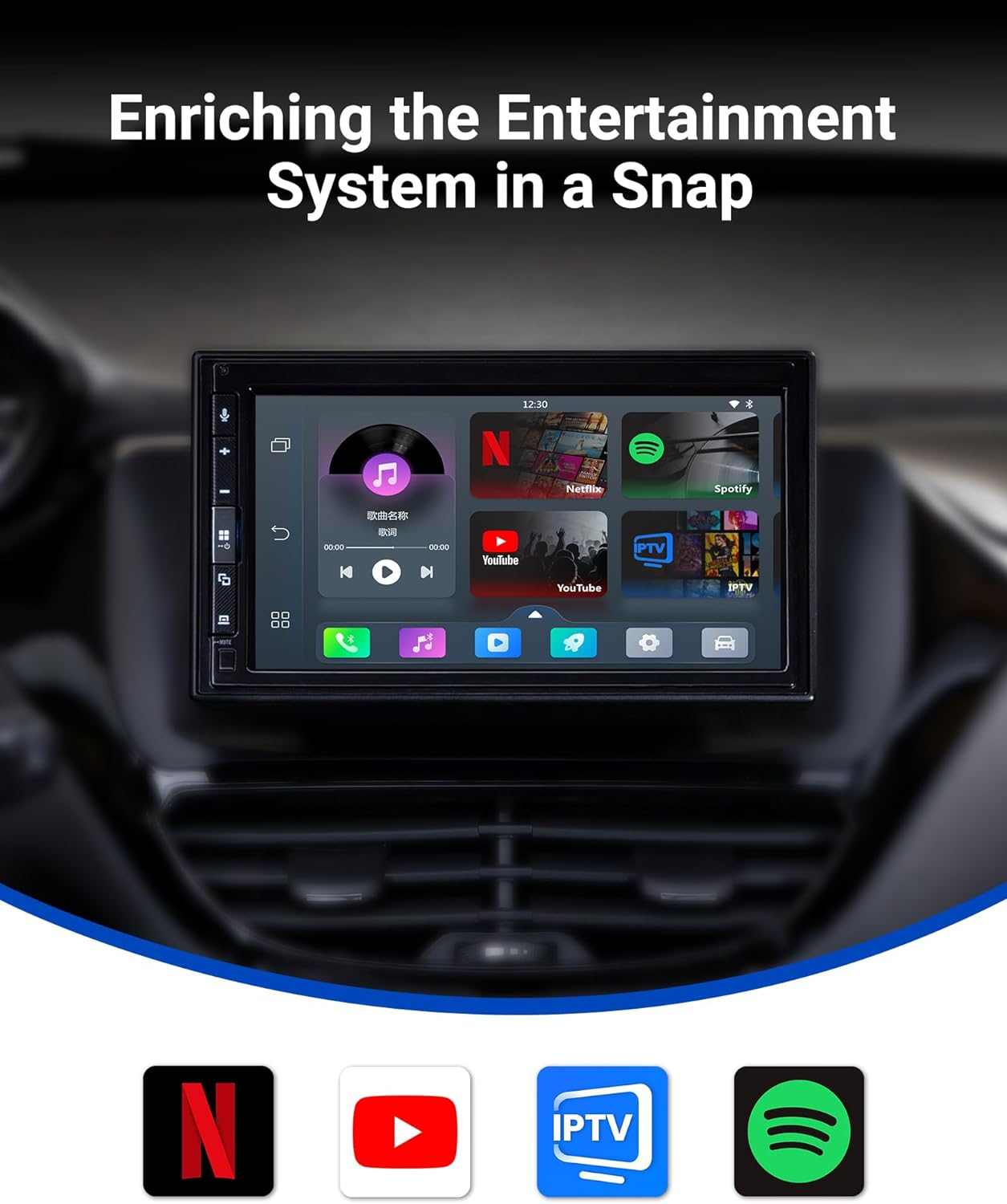 OTTOCAST Play2Video Pro &ndash; Wireless Carplay & Android Auto Adapter with Youtube, Netflix, Spotify, IPTV | 5Ghz Wifi, Auto Connect, No Delay | Compatible with OEM Wired Carplay image number 1