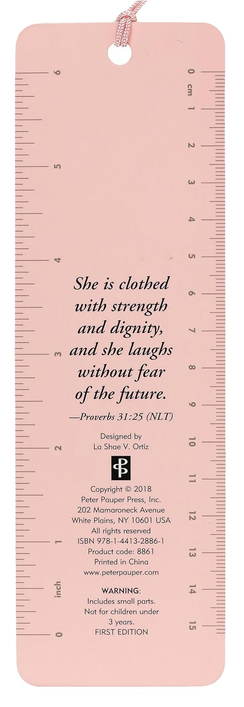 Peter Pauper Press Beaded Bookmark - Strength & Dignity - Plastic - 1 Piece image number 2