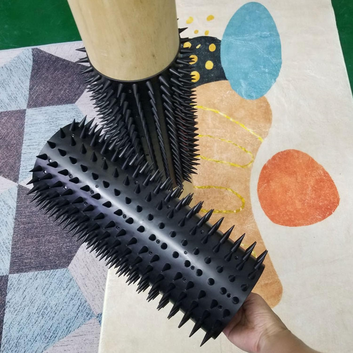 Upgrade Equine and Bovine Massage Brush Kit Horse Scratching Post, Scratching Itch Relief Pad for Small Farm Animal Goat Sheep Cow Dog Soft Touch Scratcher, Scratching Post for Itch Relief