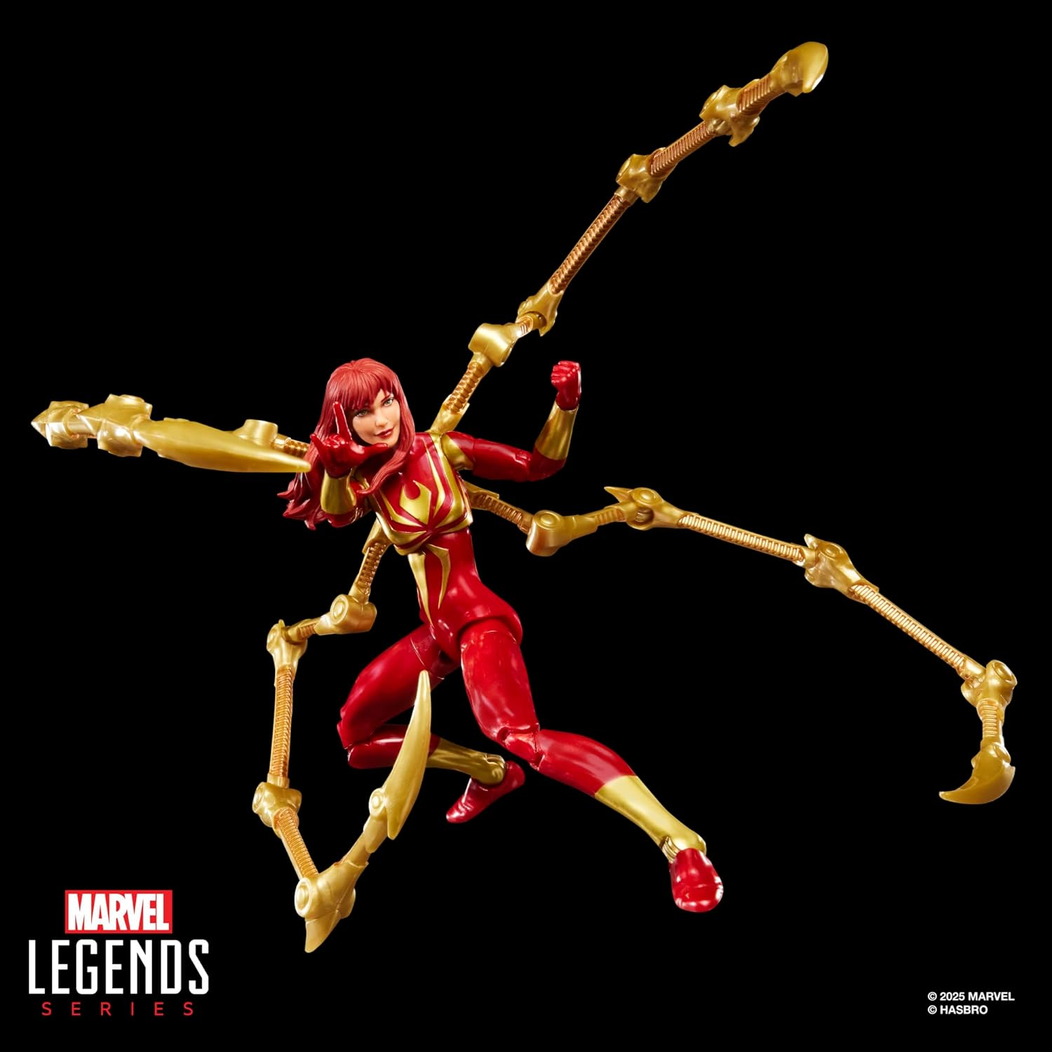 Marvel Legends Series Magic: the Gathering Mary Jane Watson (Iron Spider), 6-Inch Spider-Man Action Figure; Exclusive Foil Collectible Card Game Trading Card image number 3