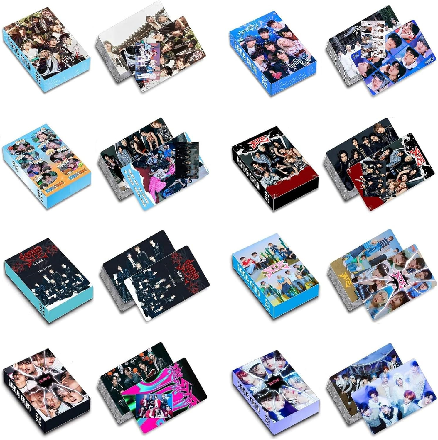 Meiyiyou 8Pack/240Pcs Stray-Kids Photocards,Stray-Kids Lomo Cards Greeting for Collection(Pink)