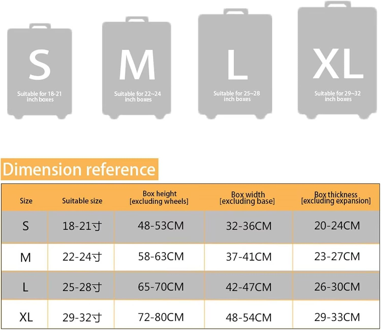 FOR U DESIGNS Luggage Cover Large Elastic Suitcase Cover Protector American Flag Wolf Print Luggage Case Cover Fit 18-21 Inch Travel Luggage Cover, American Flag Wolf, S(18"-21"Cover)