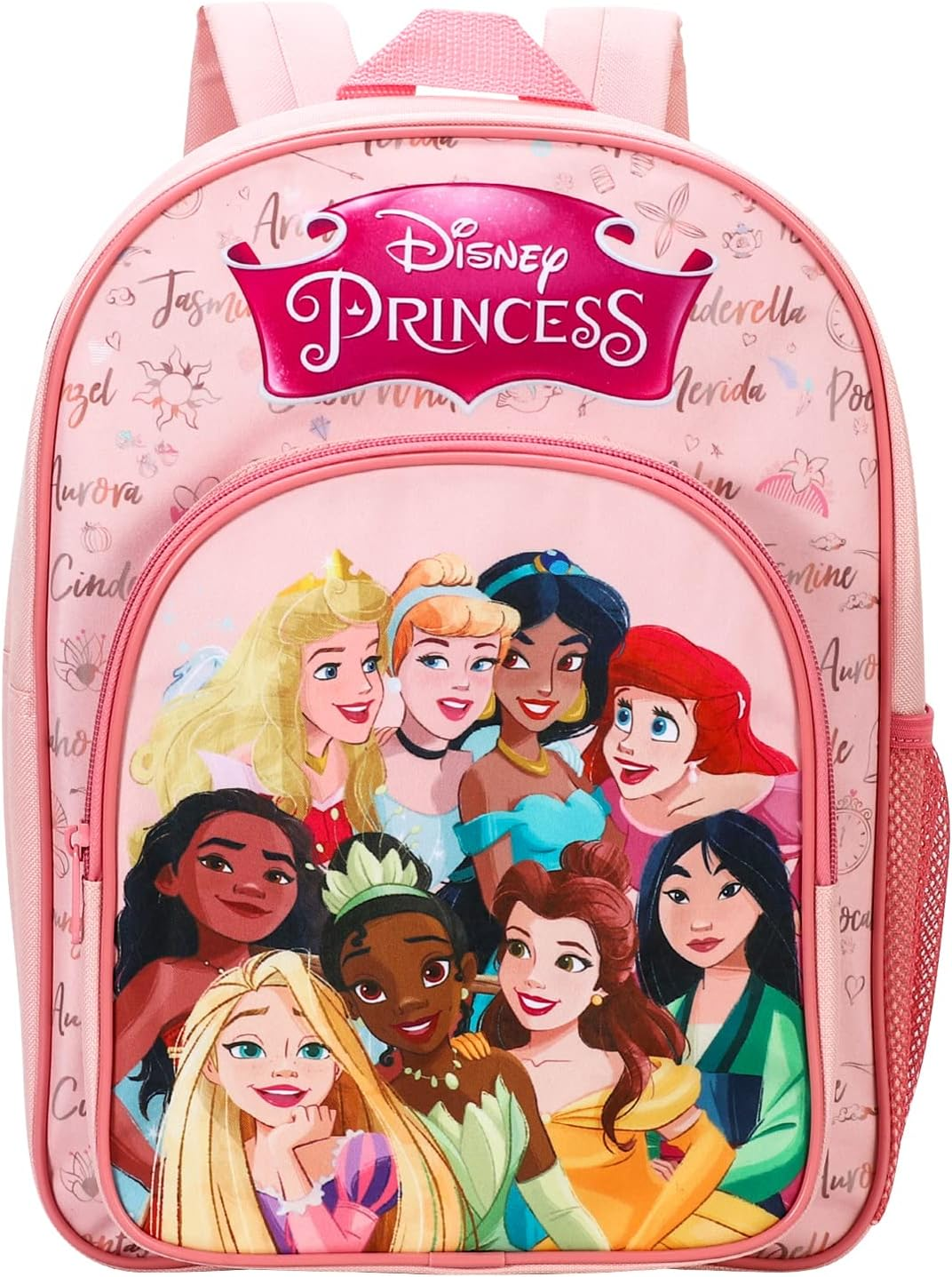 William Lamb Disney Princess Kids Childrens Premium Backpack School Rucksack Travel Bag Boys Girls with Side Mesh Pocket and Front Zipped Pocket,Multicolour,36.7Cm (H),26Cm (W),13Cm (D),02909, image number 1