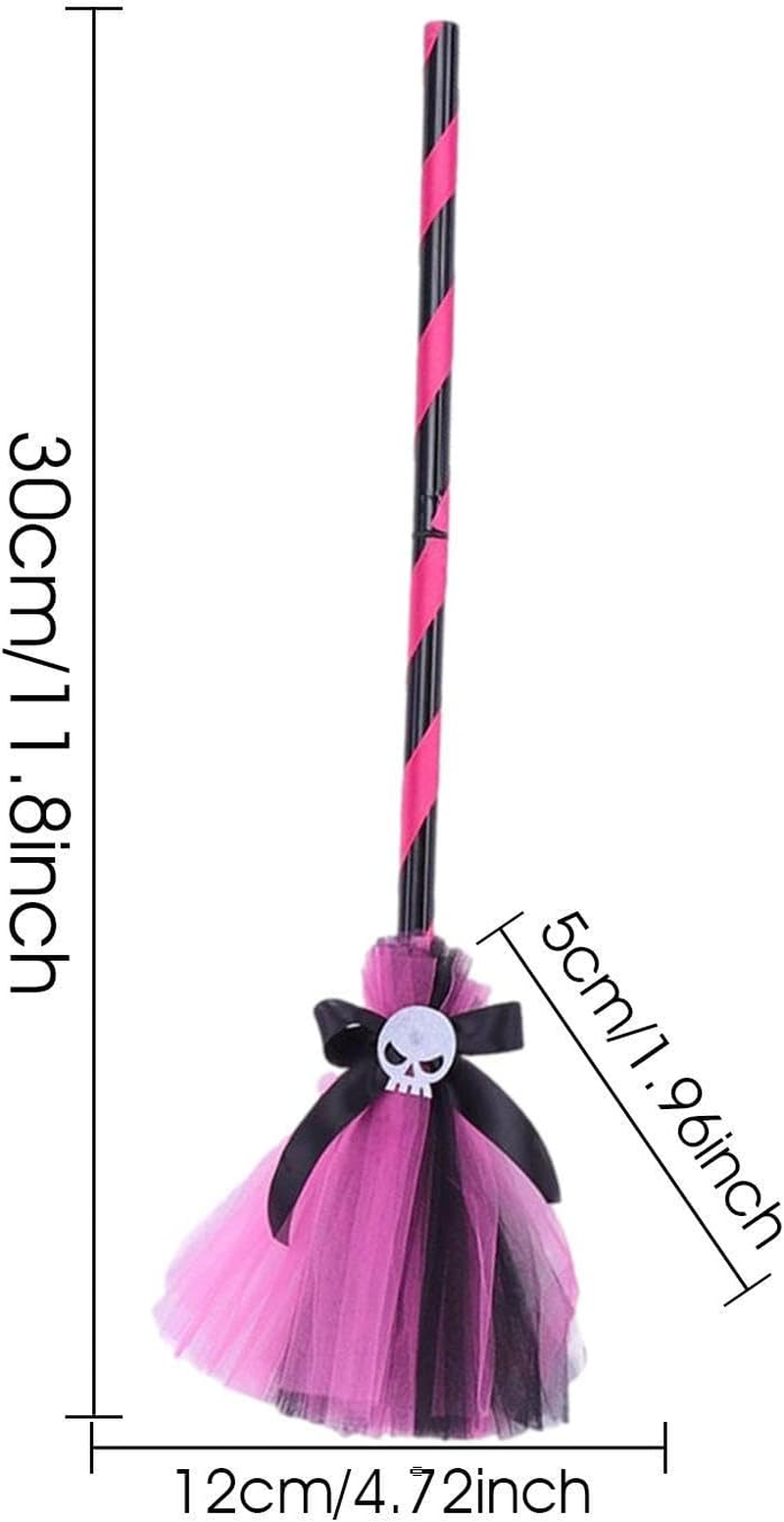 Halloween Witch Hat for Girls - Fancy Costume Hat Broom for Witch Cosplay,Wizard Cosplay Witch Hat Broom for Teen Girls for Role-, Costume, Parade, Cosplay image number 4