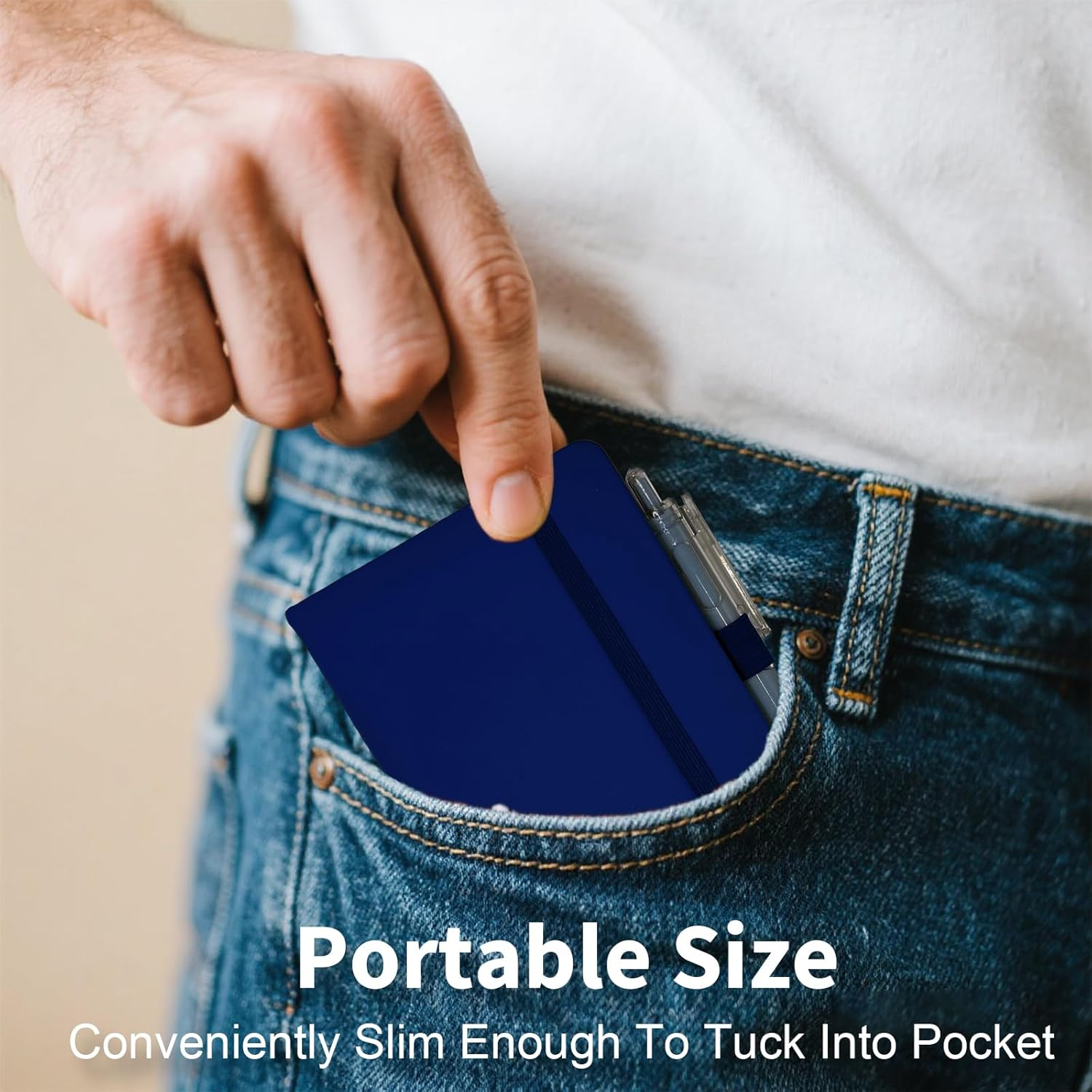 ZOHEA 5 PCS A6 Diary Book，Pu Leather Cover Journal Notebook Portable，Travel Journal with Elastic Band and Pen Loop, Travel Notepad Mini Pocket Notebook for Office，School，Travel (5 Colors) image number 5