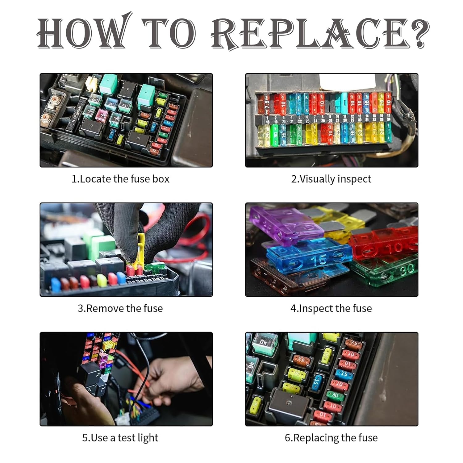 Jotia 121Pcs Auto Mini Blade Fuse Assortment Kit, Including 5A 10A 15A 20A 25A 30A Car Auto Fuses with Fuse Puller, Automotive Assorted Replacement Blade Fuses for Car Boat Motor Truck SUV