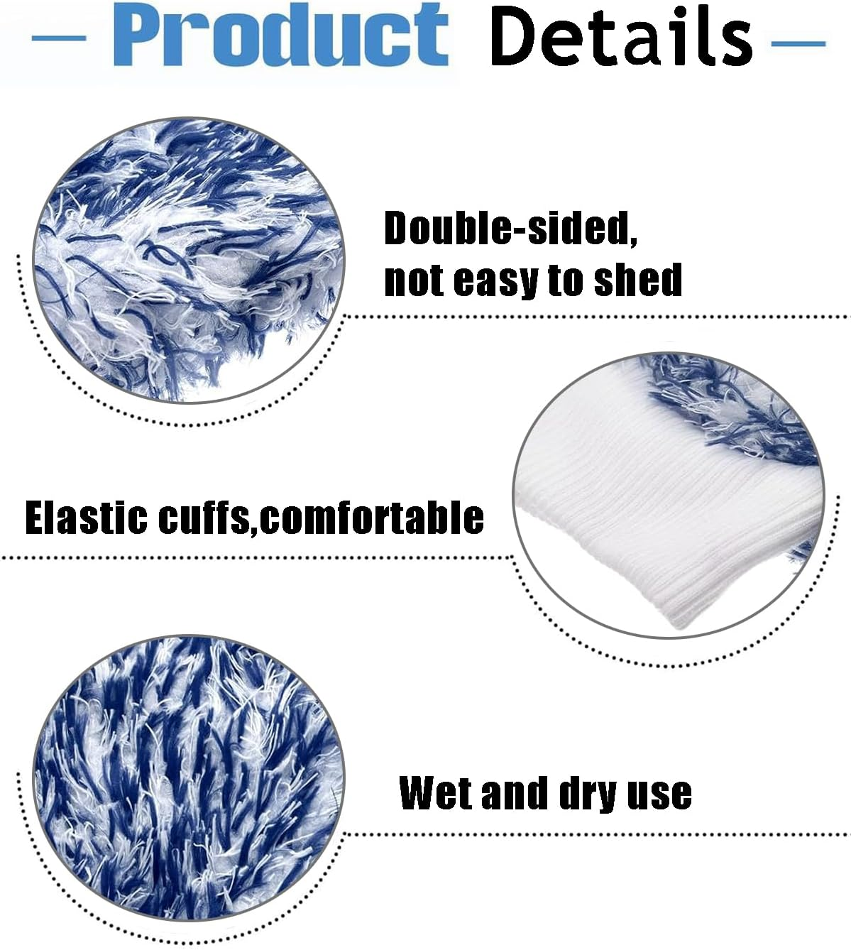 Cyclone Ultra Wash Mitts, 2-Pack Car Wash Mitts, Microfiber, Scratch-Free and Lint-Free, Ideal for Rinseless Washing, Blue + Black image number 6