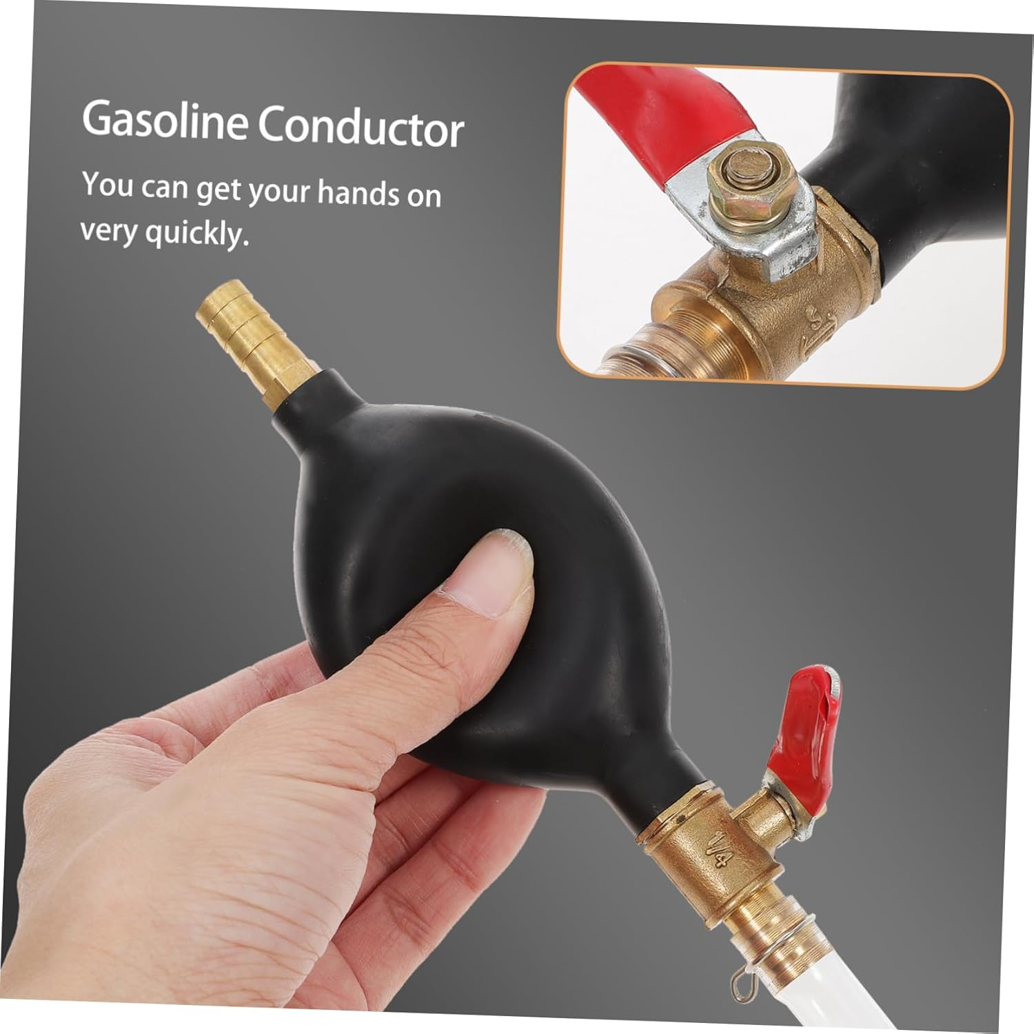 Manual Petrol Syphon Hose 10Mm Manual Pump Gasoline Conductor Oil Transfer Tool for Truck Car Fuel Tank Urea Fluid Transfer image number 6