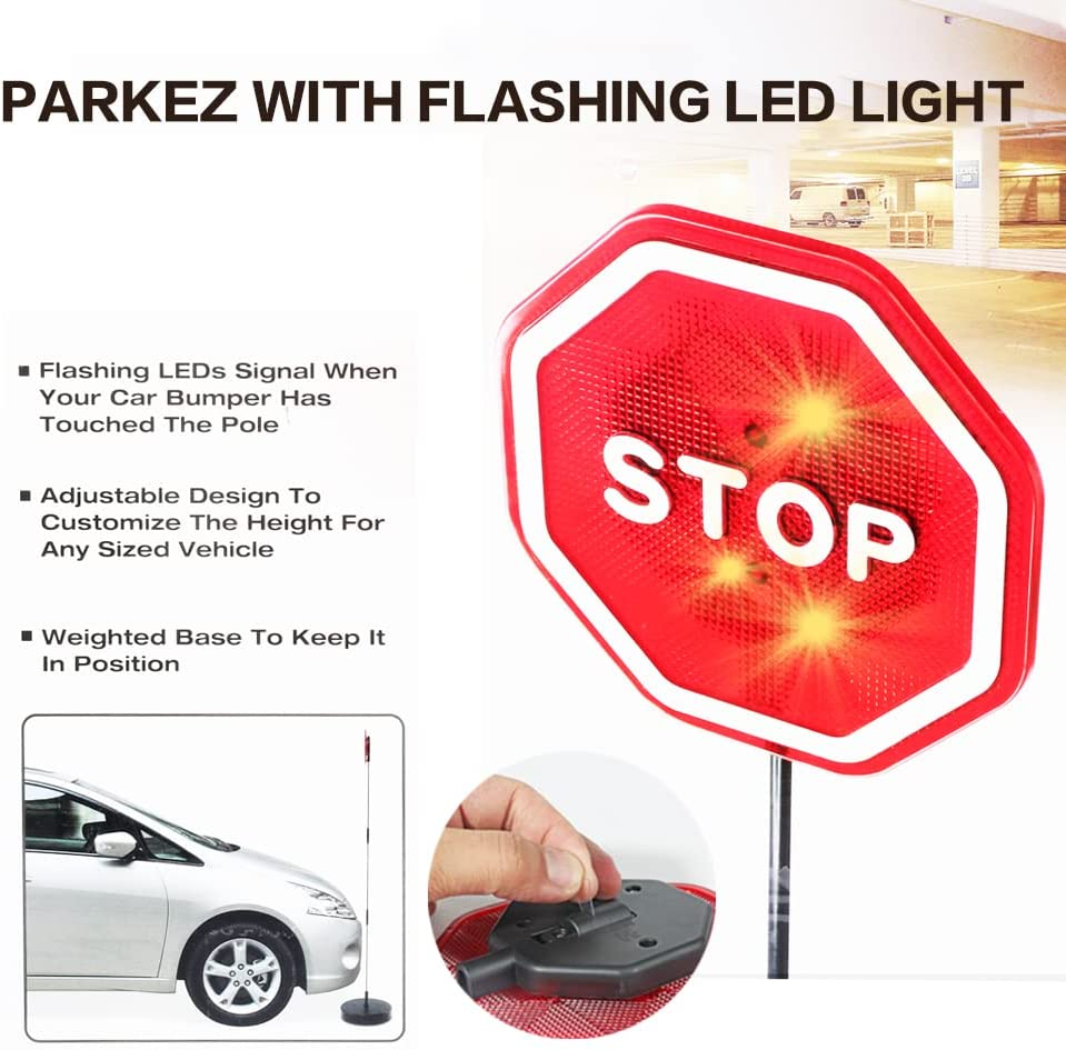 Smart LED Parking Stop Sign - Garage Flashing Warning Light with Parking Assistant and Flashing Signal for Garage TCTX001 image number 3