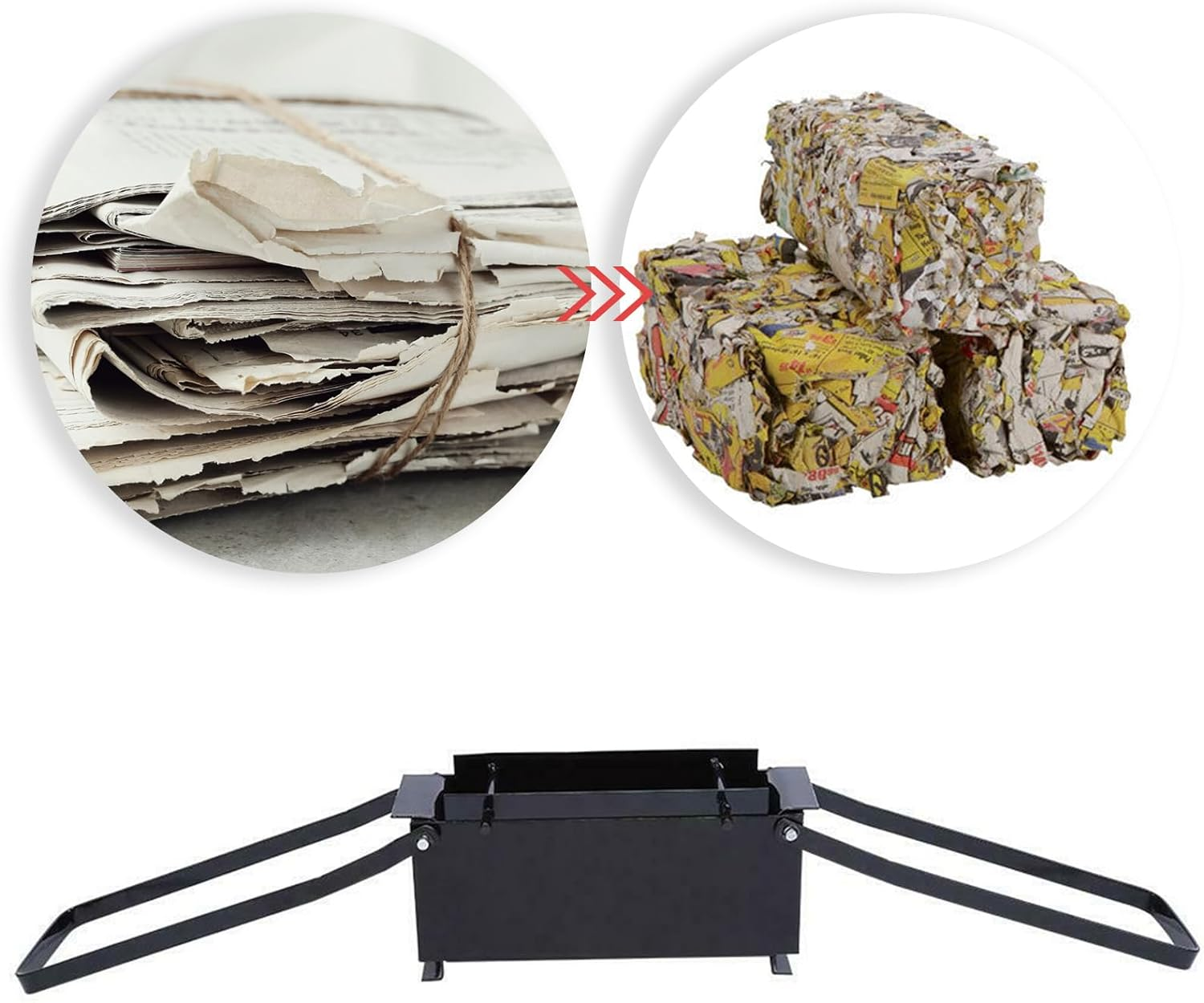 Alvinlite Briquette Press Paper Briquette Press, Manual Paper Press, Briquette Press for Waste Paper Briquettes, Steel Briquette Press, 13 X 26 X 9 Cm, Black image number 5