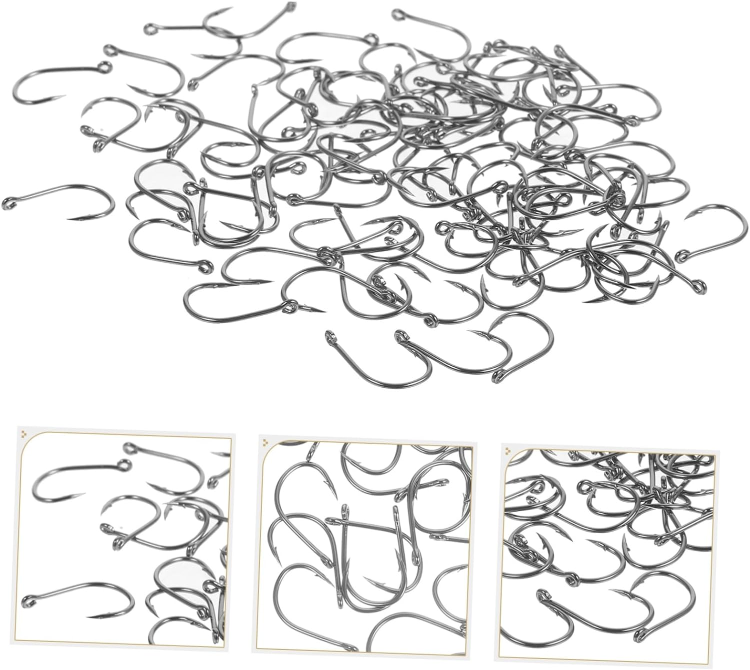 KOMBIUDA 100 Pcs Bait Hooks Bait Holder Hook Lure Hook Fishing Hooks Saltwater Fishing Tackle Worm Swimbait Hook Fishing Baits Spring Lock Fishing Hooks Bass Lure Fishing Gear Boxed