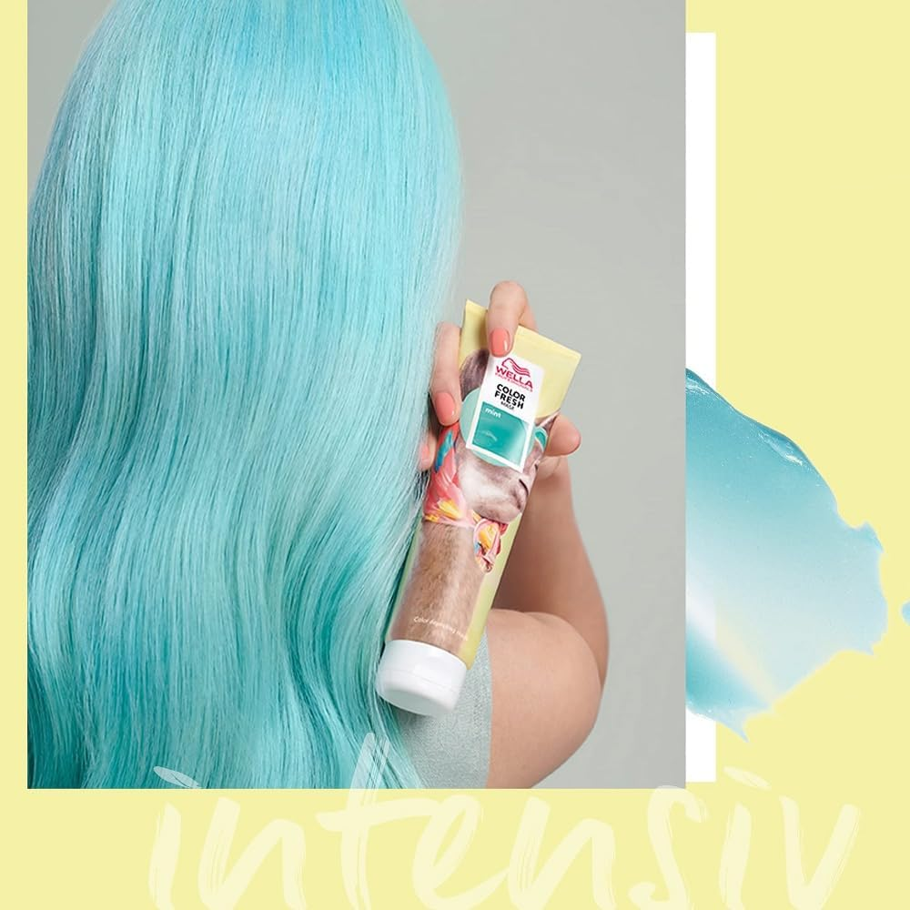 Wella Professionals Color Fresh Mask Mint - Hair Treatment for Visible Transformation of Hair Colour - Nourishing Tint with Avocado Oil - for Lightened and Light Hair - 150 Ml image number 5