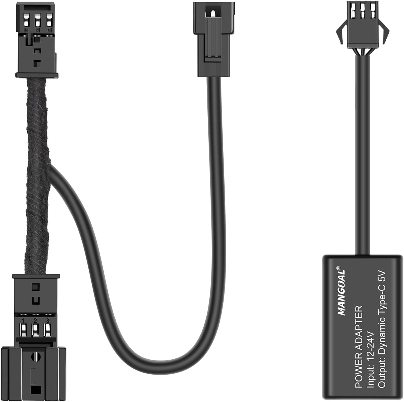 Dash Cam Power Adapter for Audi Porsche Volkswagen with Black 3-Pin Rain Sensor &ndash; Hidden Cable Kit for GPS Radar Mirror Camera, Plug & Play Fits All Models with Black 3-Pin Rain Sensor Port image number 3