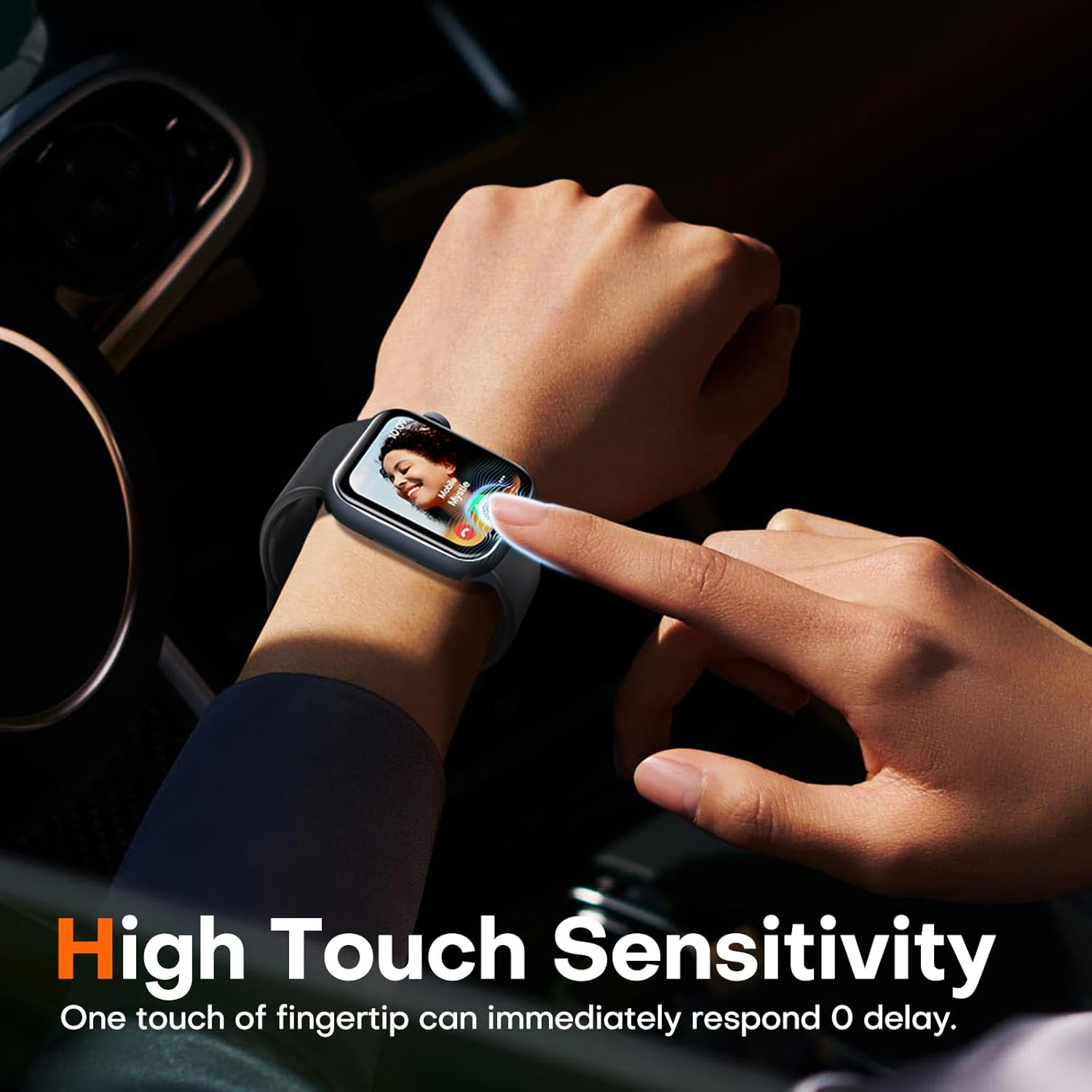 Lϟk 8 Pack TPU Screen Protector for Apple Watch Series 9 8 7 41Mm - Self-Healing anti Scratch 0 Bubble HD Touch Sensitive Upgrade Flexible Film for Iwatch S9 41Mm image number 6