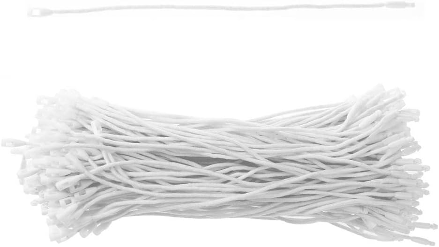 100Pcs Clothing Price Tag Bullet Head Hang Swing Tags Labeling String Lock Ties Twine (Black-20Cm)