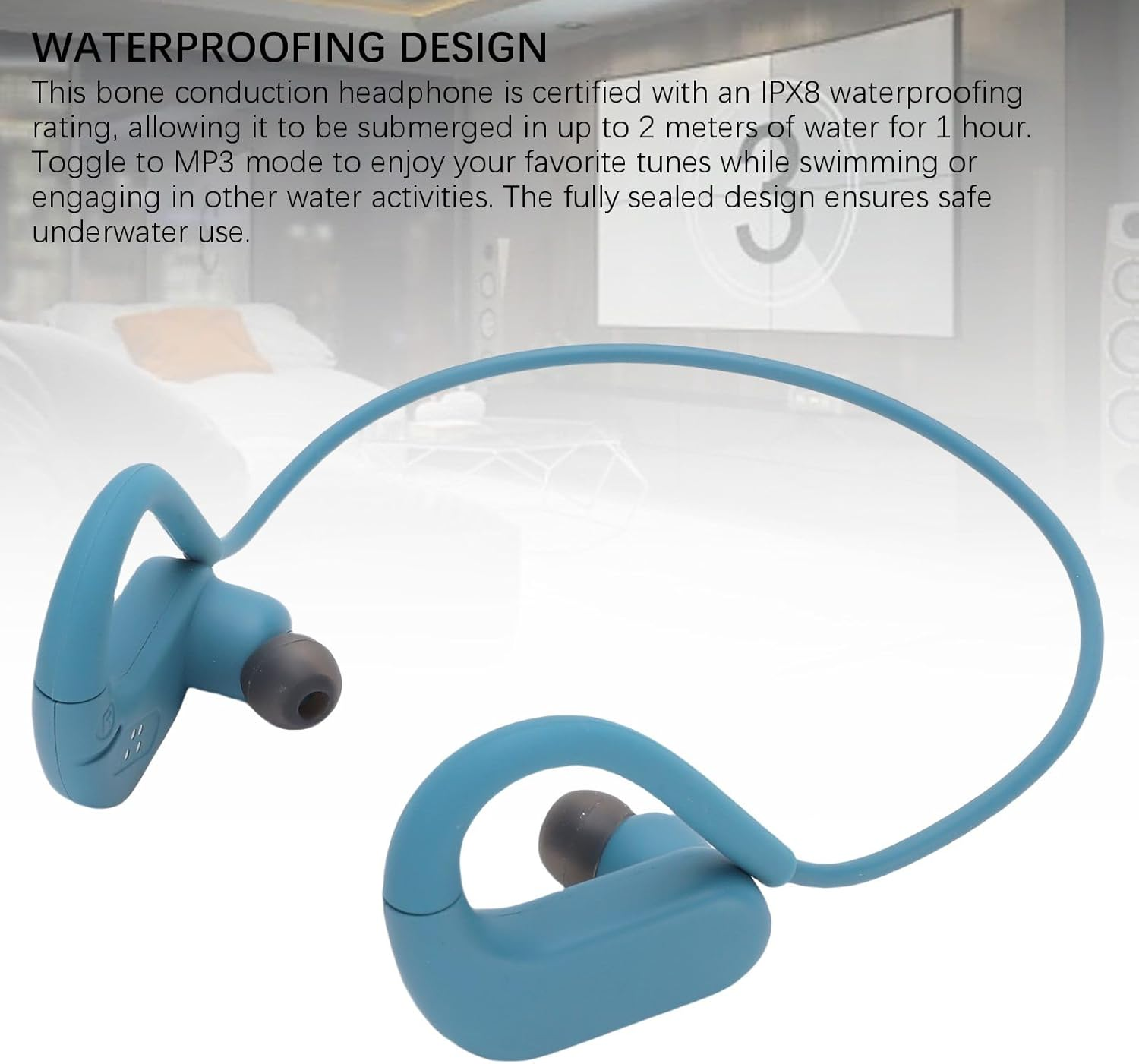 Denash Bone Conduction Headphones, IPX8 Waterproof Swimming Earphones, Bluetooth 5.4 & 8GB MP3 Mode, 16H Battery for Triathlon/Lap Swimming image number 1