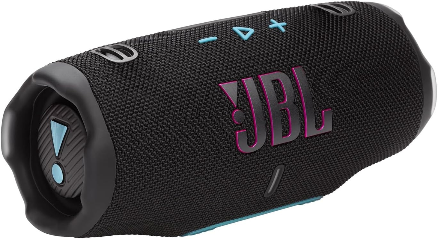 JBL Charge 6, Powerful JBL Pro Sound with AI Sound Boost, up to 28 Hours of Playtime, Multi-Speaker Connection by Auracast, Waterproof, Dustproof, and Drop-Proof, Black and Orange