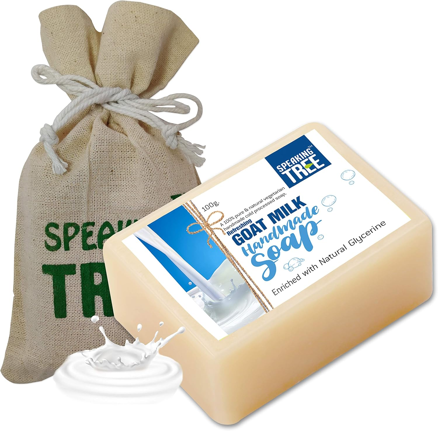 Speaking Tree Refreshing Goat Milk Handmade Soap -100 Gms image number 3