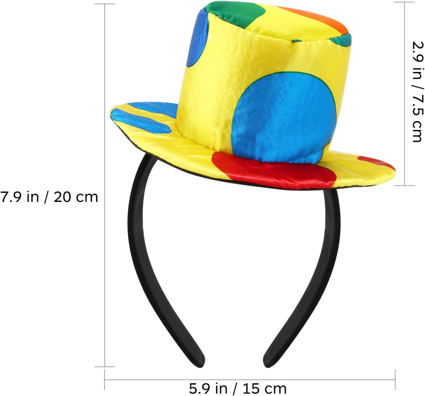 NUOBESTY Circus Clown Hat Funny Clown Hat Small Nose Adult Jester Headband Costume Prop S for Adults Women Circus Hat Women'S Accessories Clothing image number 3