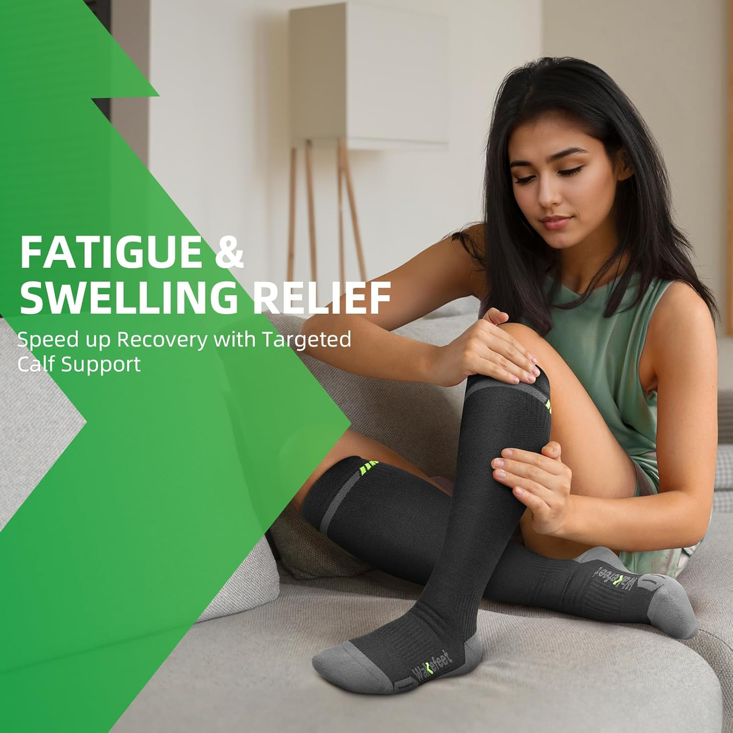 WAKEFEET Medical Compression Socks Men Women 3 Pairs, Compression Stockings 20-30Mmhg for Relieving, Recovery image number 6