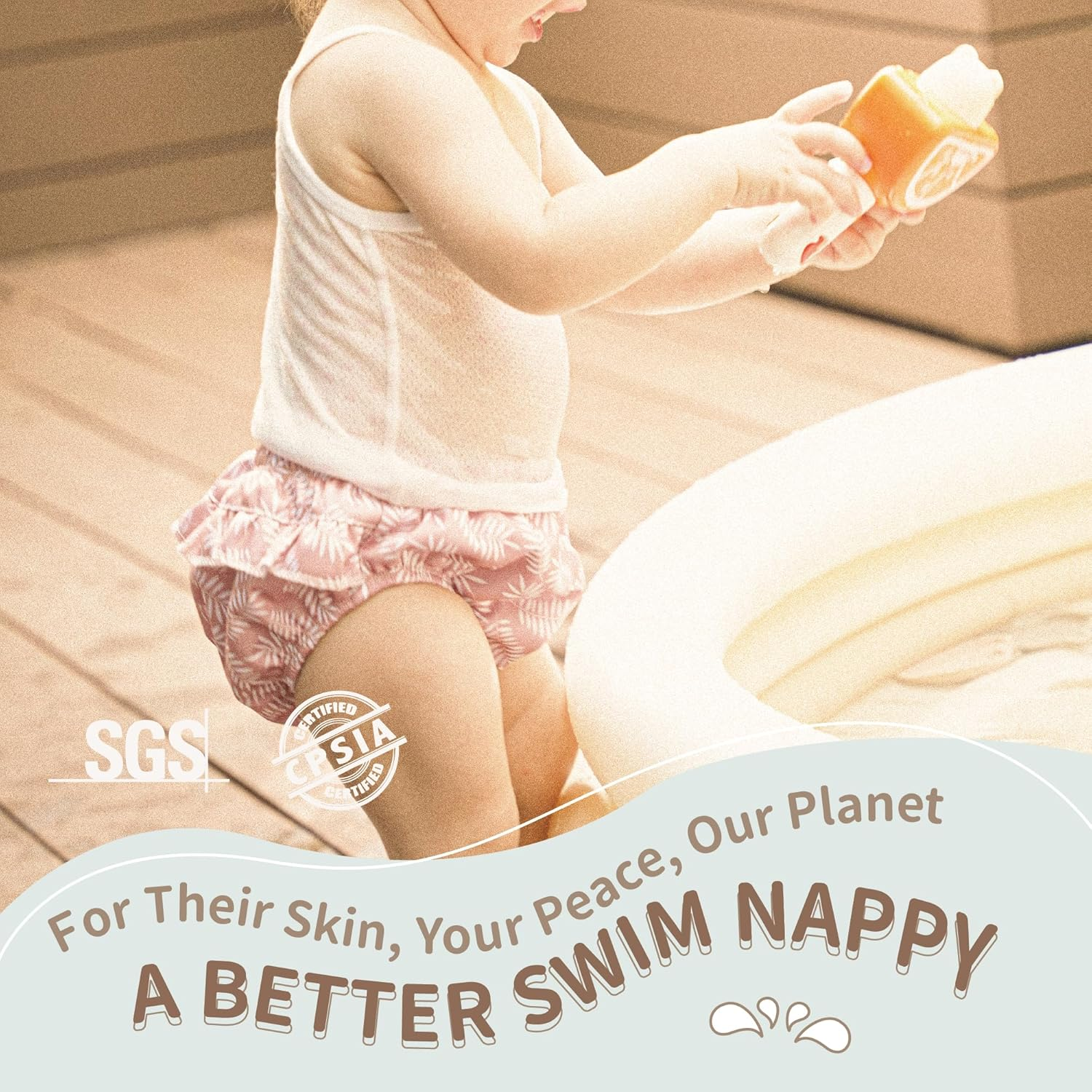 Little Bobo 2-Pack Reusable Swim Nappies (Baby Swim Diapers, Cloth Nappies) &ndash; Eco-Friendly, Waterproof, Quick-Drying, Machine Washable, Gentle on Skin | Fits 9-11Kg, Sizes L (Blush 2 Pack, L)