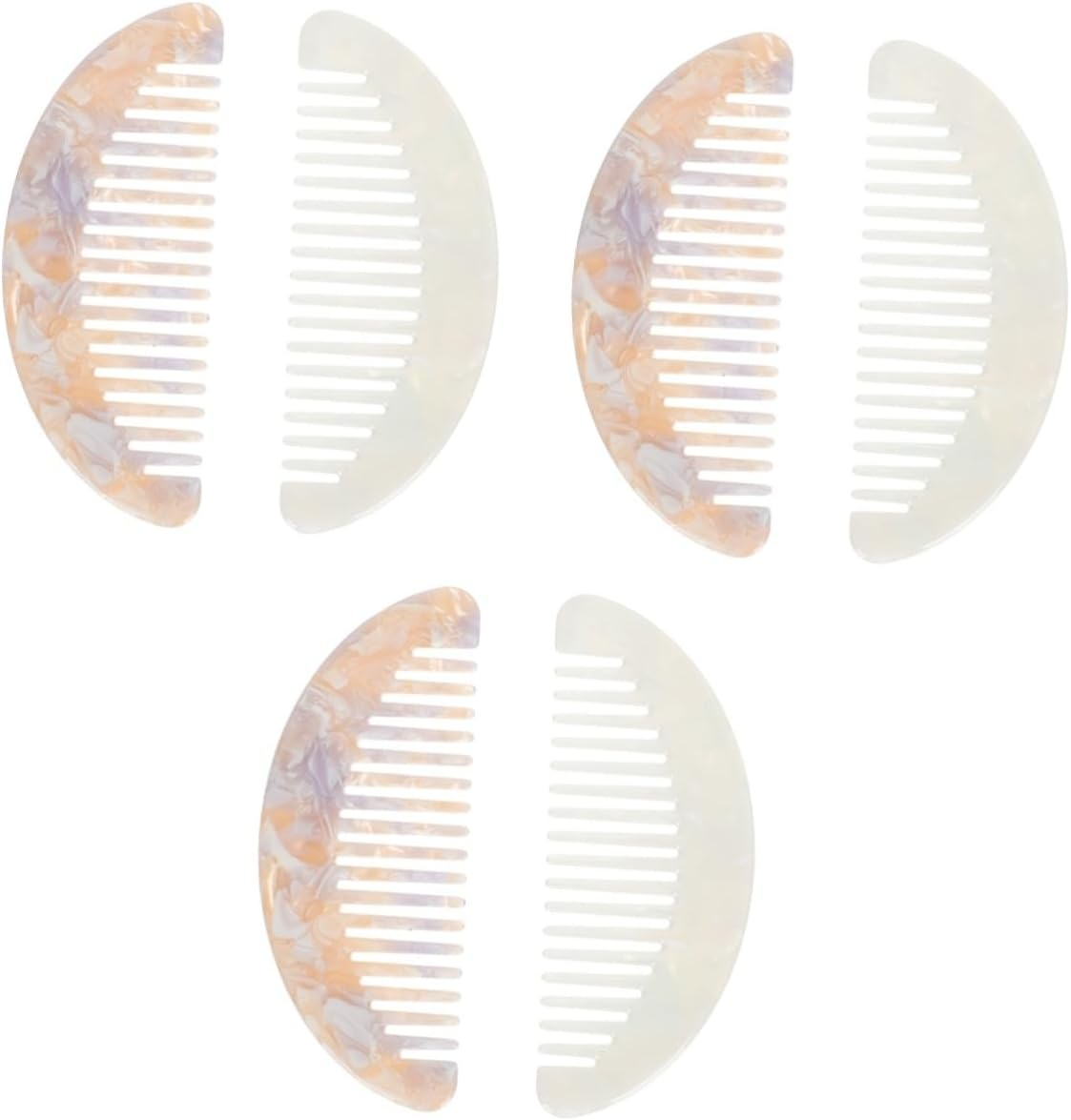 Baluue 2Pcs Salon Hairstyle Combs Portable Wide Tooth Combs Static for Men Women Boys and Girls Hair