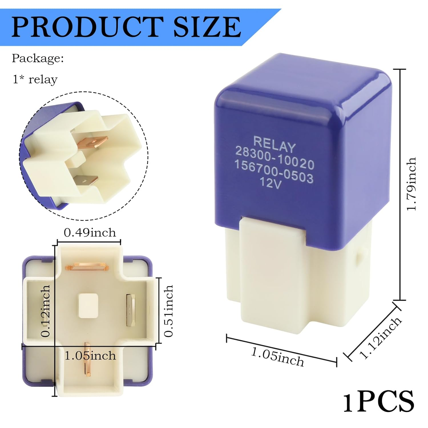Starter Relay Replacement OEM# 28300-10020, 4 Pin Compatible with Lexus ES300 GS300 GS400 GS430 Toyota 4Runner Avalon for Starting Engine, Professional Car Accessories image number 4
