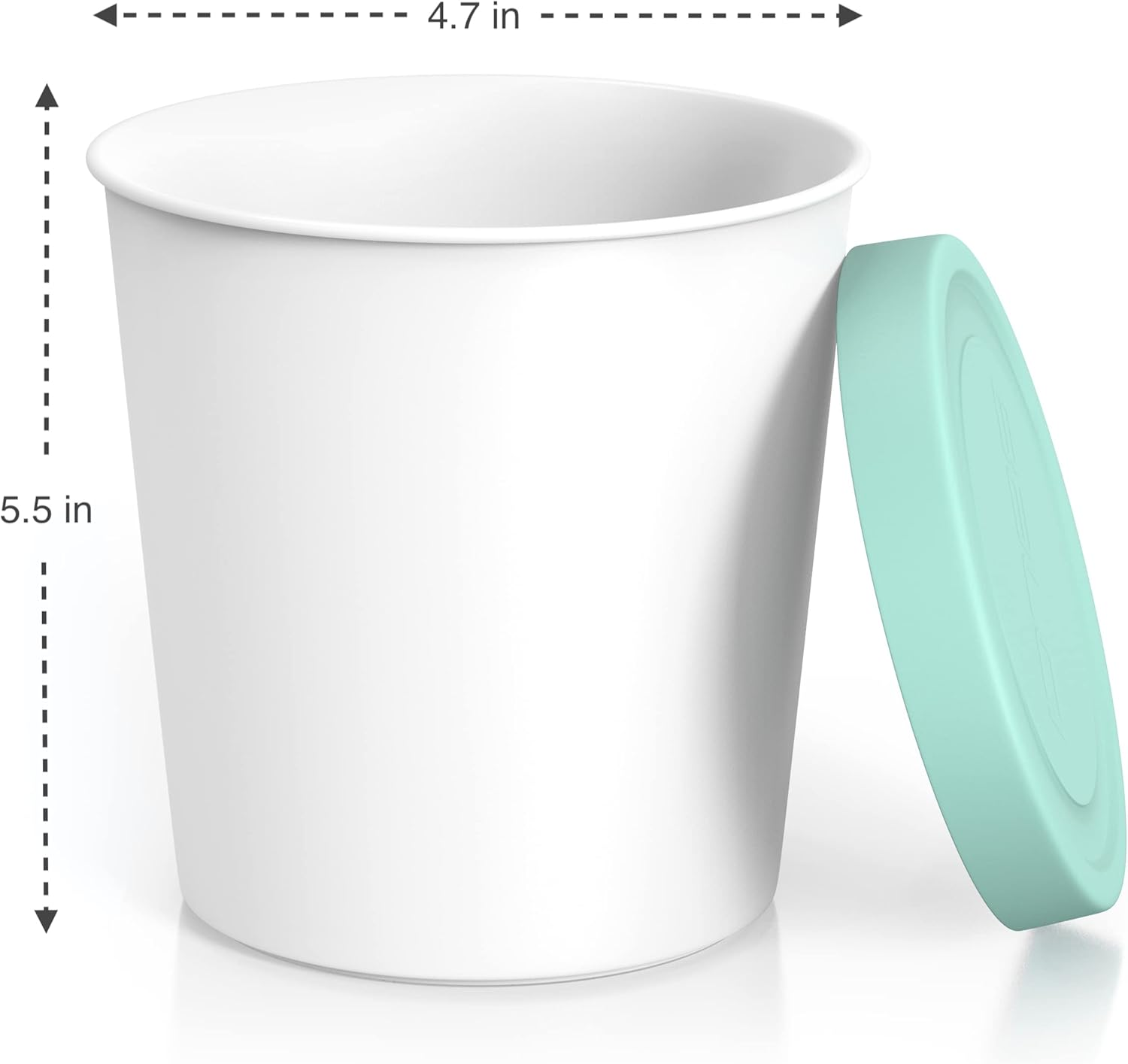 BALCI - Premium Ice Cream Containers (2 Pack - 1 Quart Each) Perfect Freezer Storage Tubs with Lids for Ice Cream, Sorbet and Gelato! - Mint - Blue image number 7