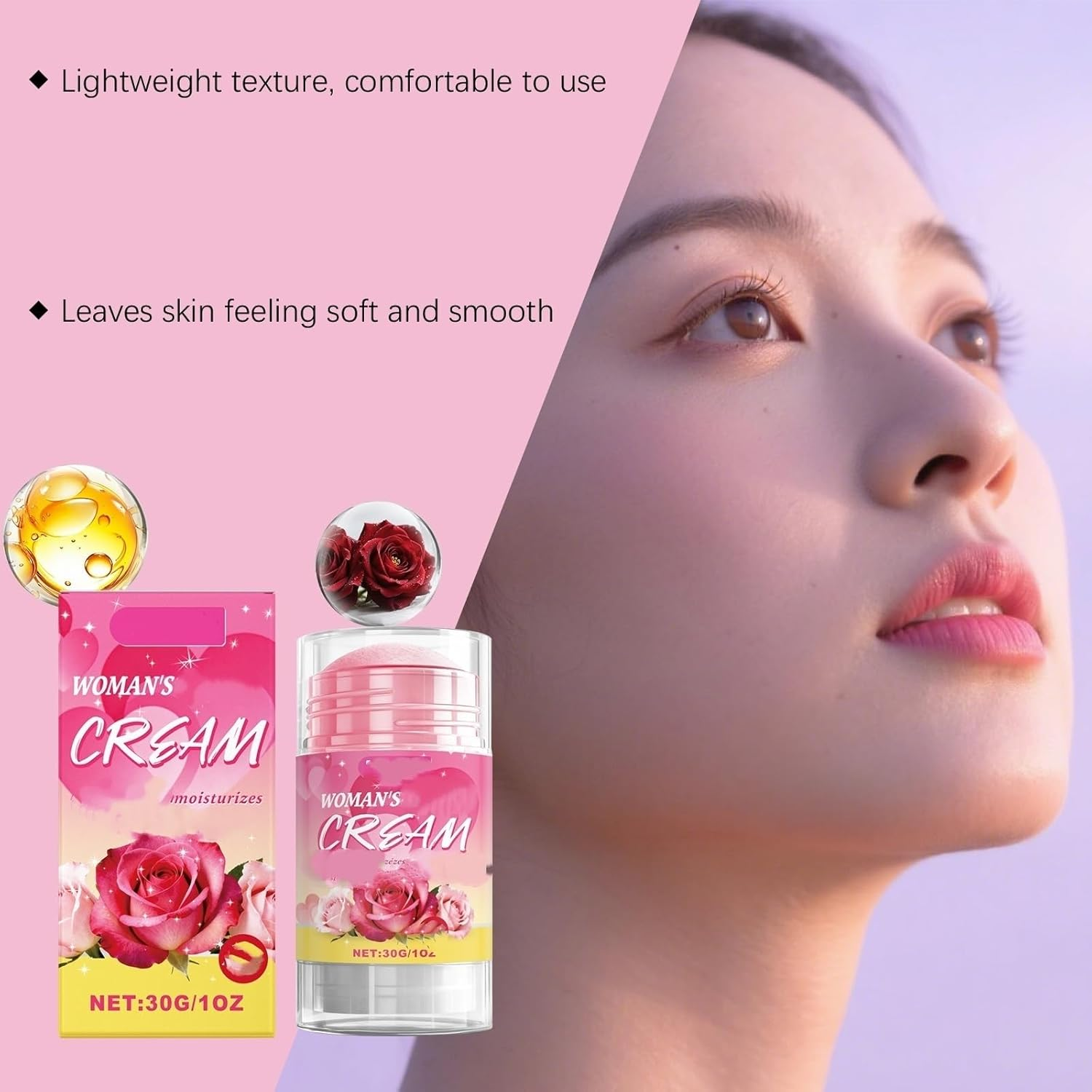 Woman'S Cream Multi Balm Stick, Moisturizing and Smooth for Face, Neck and Body,Absorbs Quickly without Greasiness, Lightweight,Ideal for Daily & Travel Use,Gentle for All Skin Type (1PCS) - 4Pcs image number 7