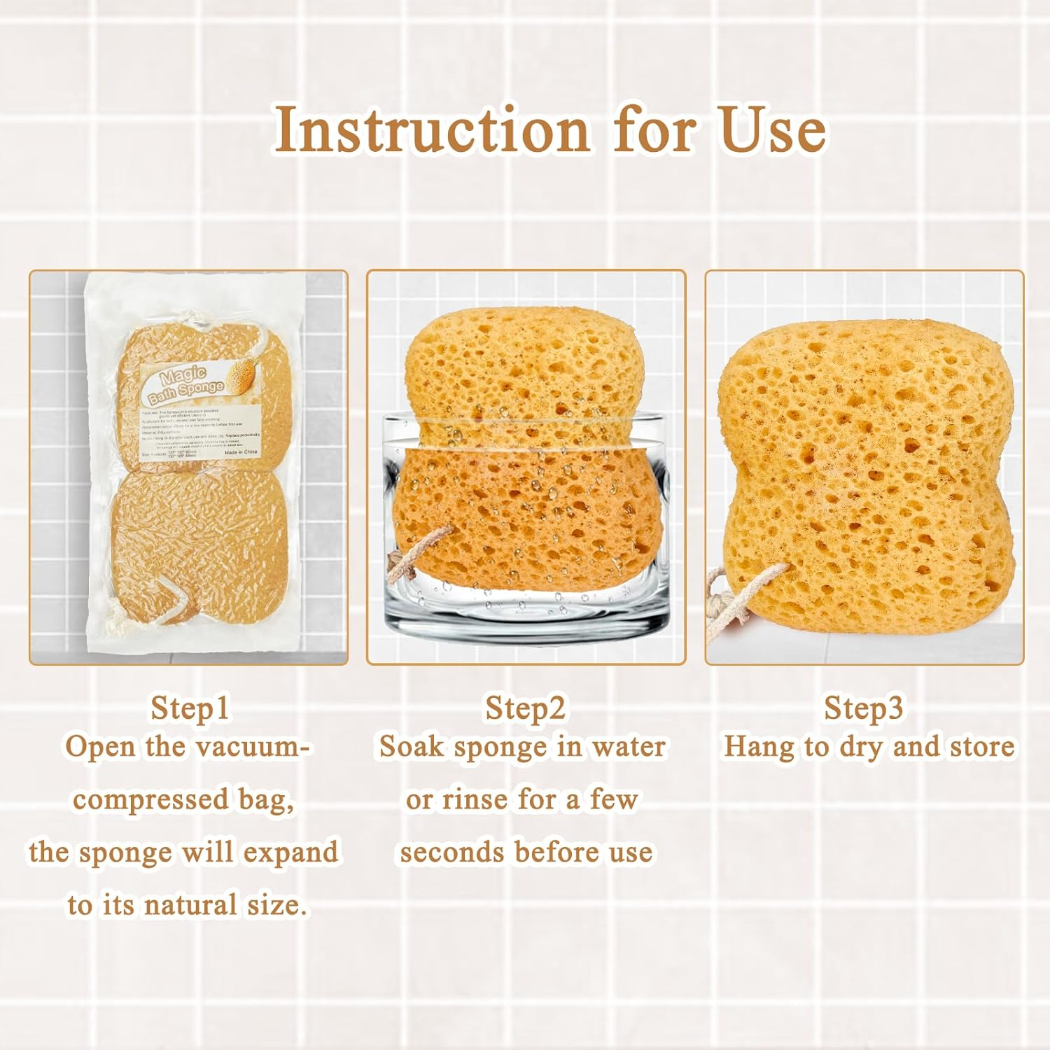 Azymi Sponges Bath, 2Pcs Larger Shower Sponges for Women Men, Exfoliating Body Sponge Dense Foam for Gentle & Deep Cleansing, Ultra-Soft for Sensitive Dry Skin image number 3