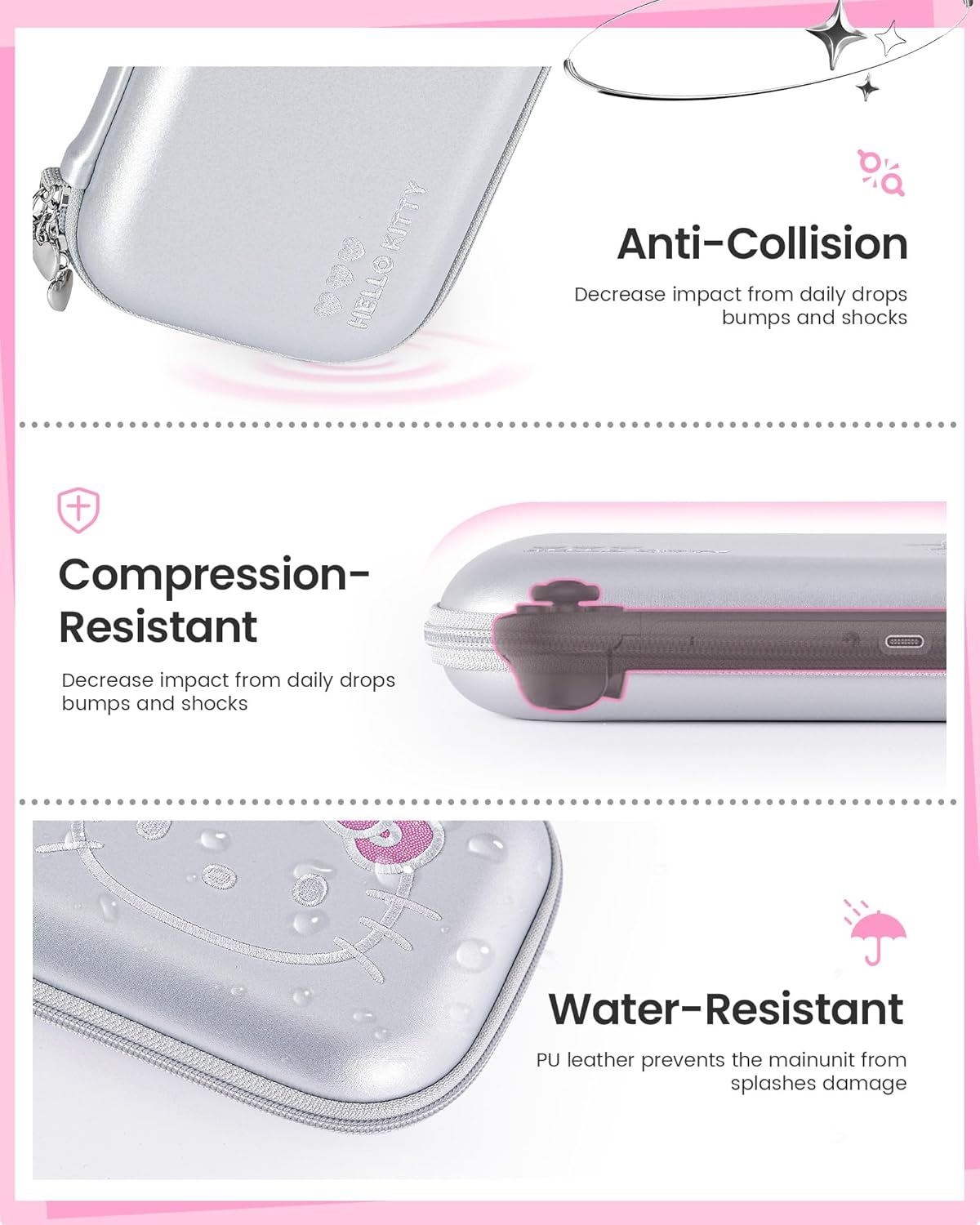 Kuitmor Carrying Case Compatible with Switch 2 (2025), Hardshell Storage Bag with Delicate Hand Chain, Portable Case for Switch 2 Game Console - HLK image number 6