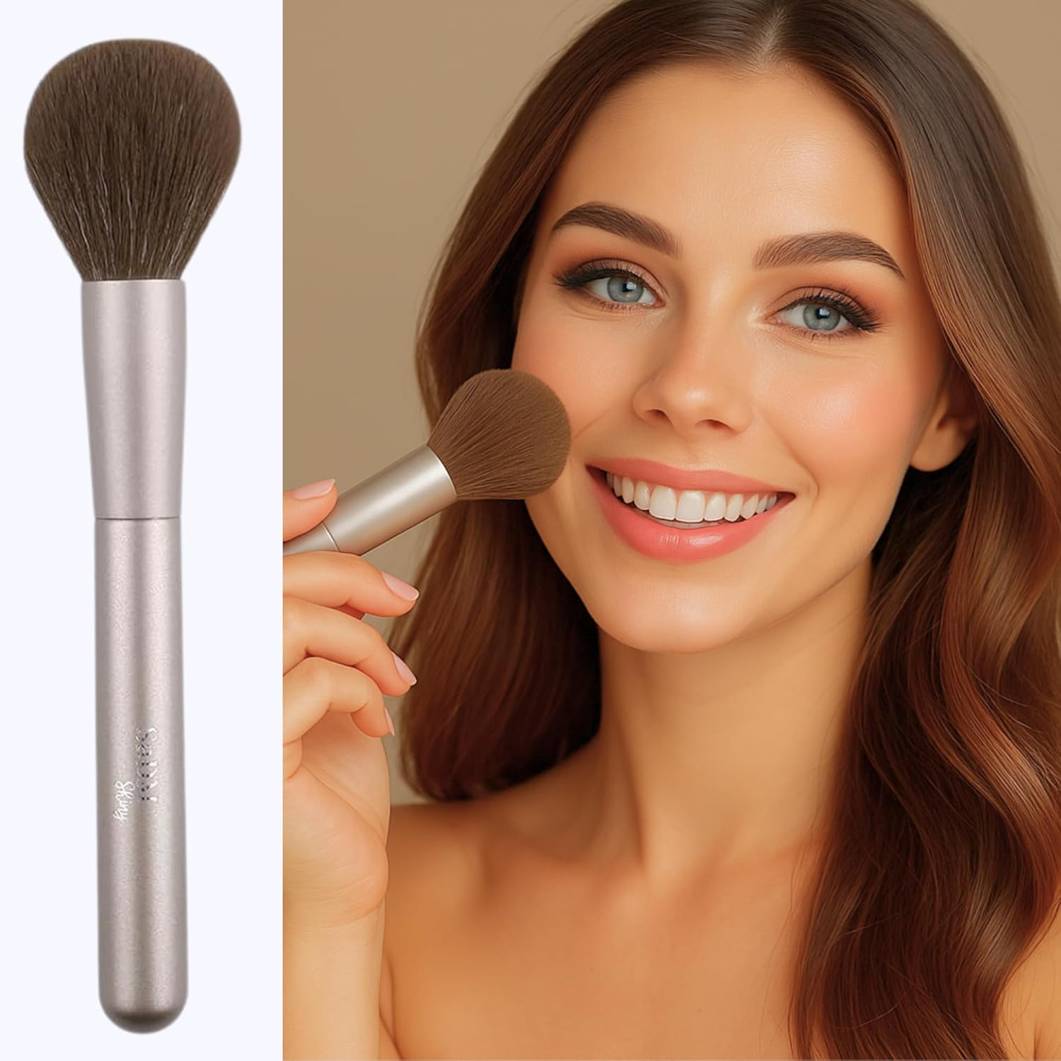 Double Ended Makeup Brush Set (11 Pieces) - Includes Foundation, Powder, Concealer, Highlighter, Contour, Eye Shadow & Blush Brushes - Face & Eye Make up Brush with Synthetic Bristles image number 6