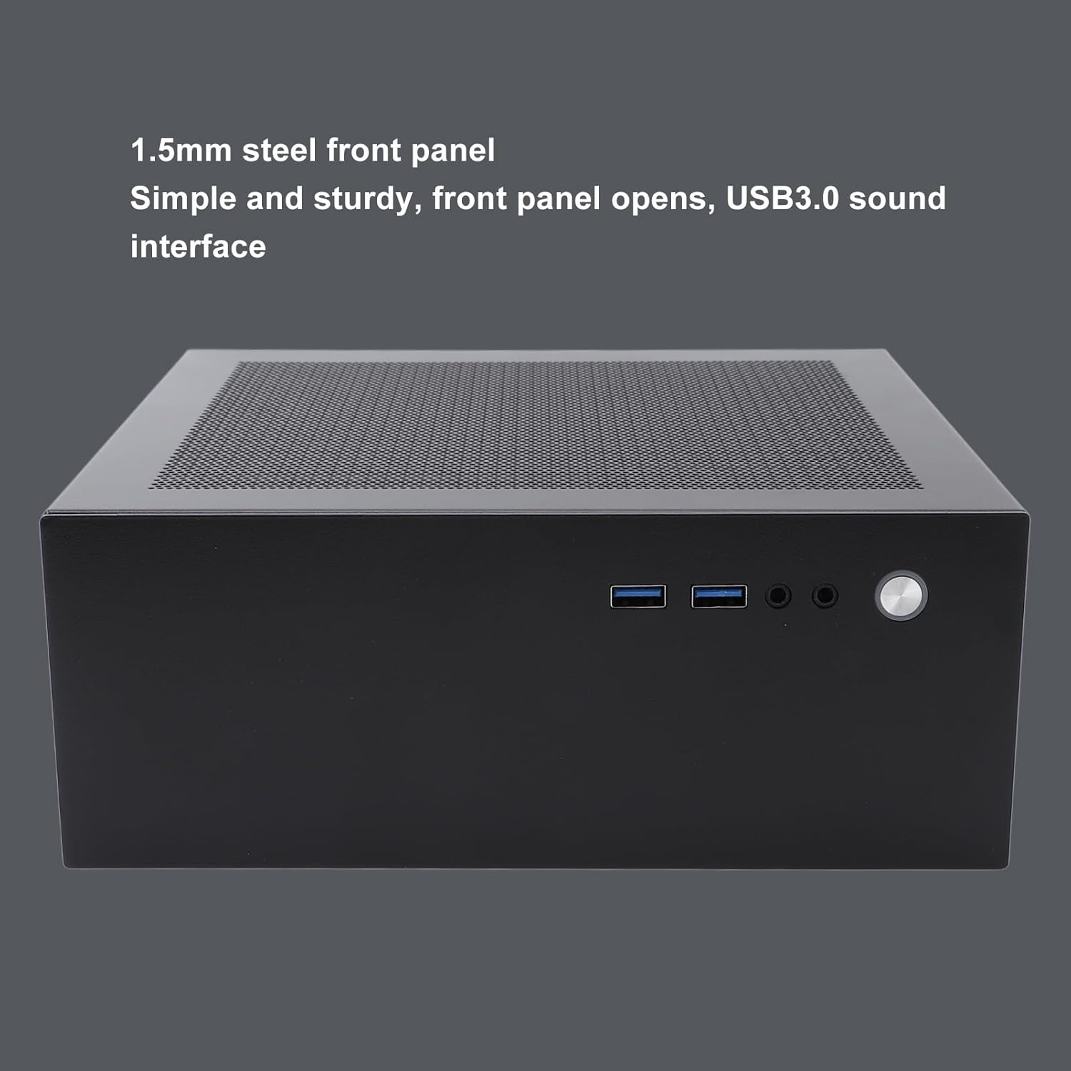 Small ITX PC Case, Steel Micro ITX Case PC Case, with USB 3.0 Port, PCI Slot, for Flex Power Supply, for Computer PC image number 2