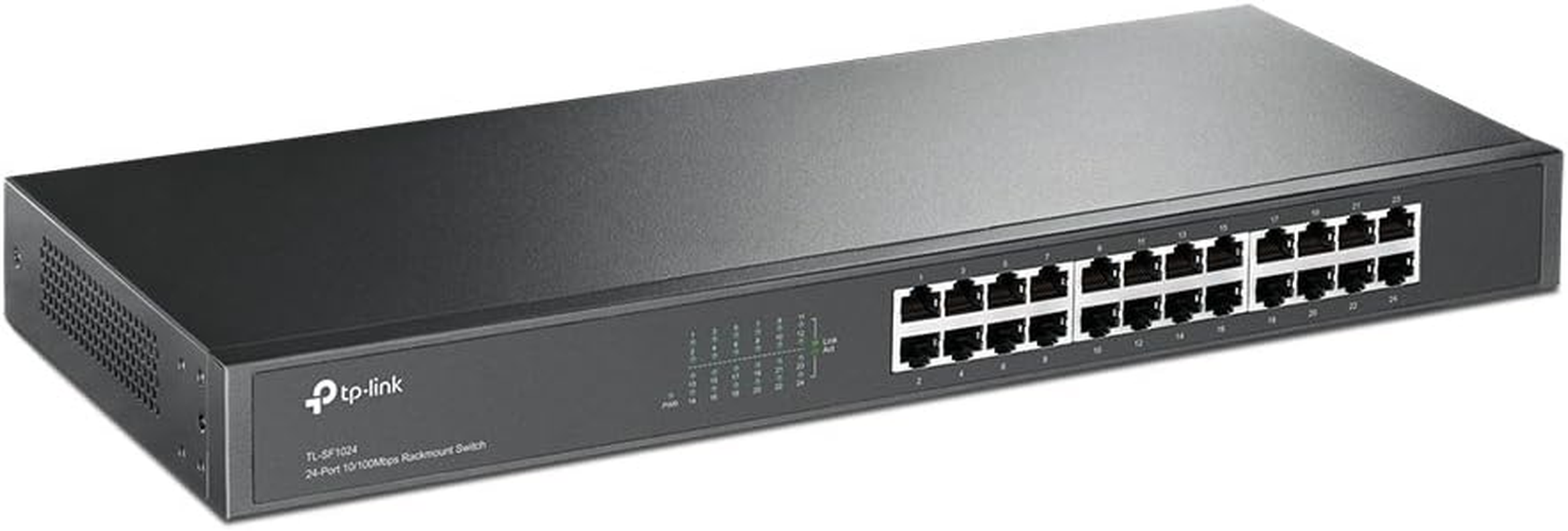 Tp-Link 24-Port 10/100Mbps Rackmount Unmanaged Ethernet Switch, Expand Network Capacity, 10/100Mbps RJ45 Ports, Energy Power Saving, Support Auto MDI/MDIX, Metal Casing, Plug & Play (TL-SF1024) image number 4
