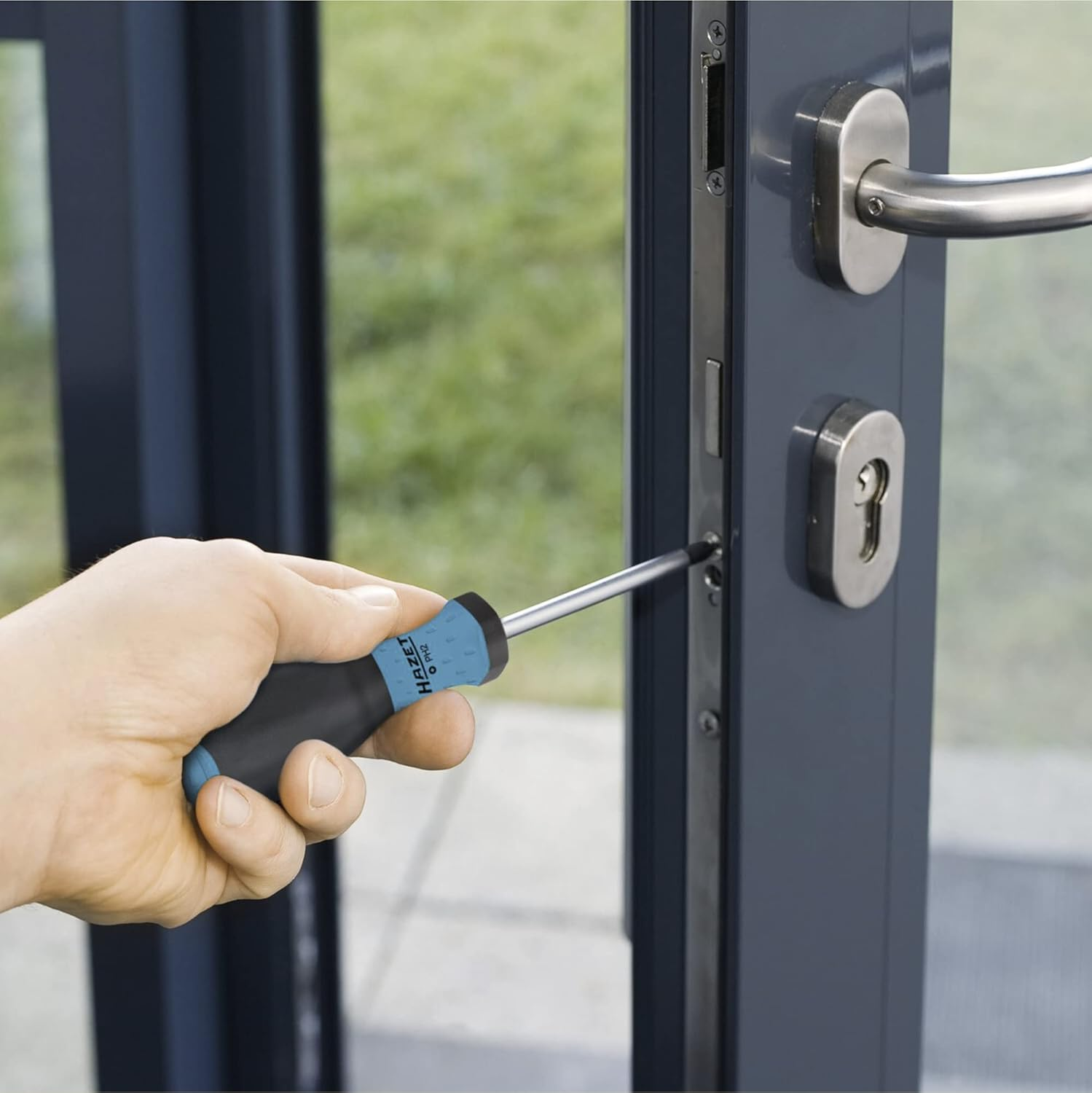 HAZET 810SPC/6 Slot Cross Recess Profile PH Screwdriver Set with Burnished Tip - Matt Chrome-Plated image number 3